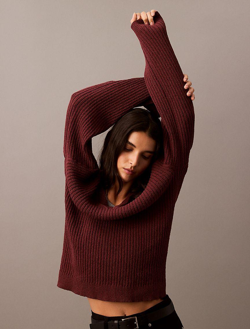 Soft Rib V-Neck Sweater Product Image
