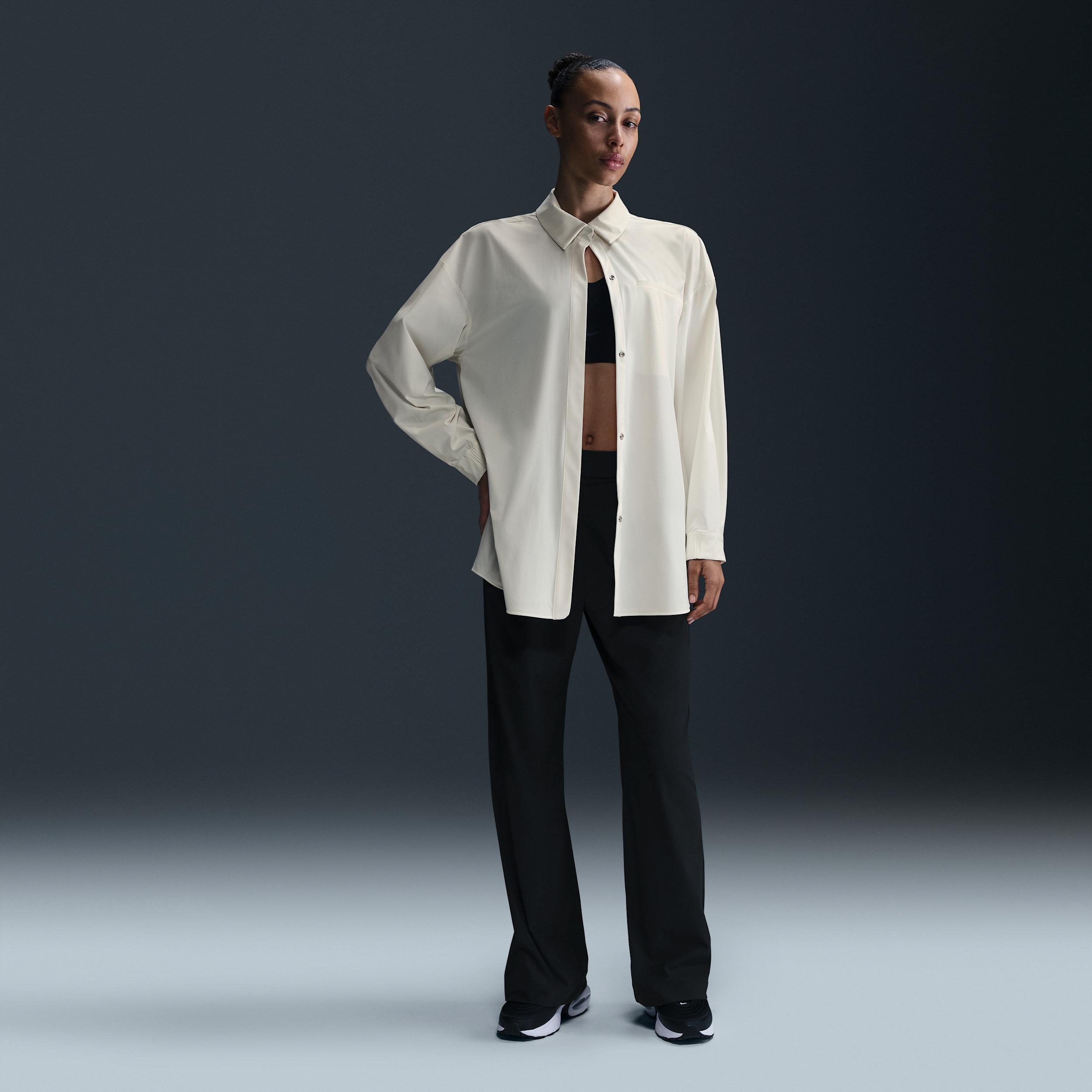 Nike Womens 24.7 PerfectStretch Dri-FIT Oversized Long-Sleeve Shirt | HM8385-455 Product Image