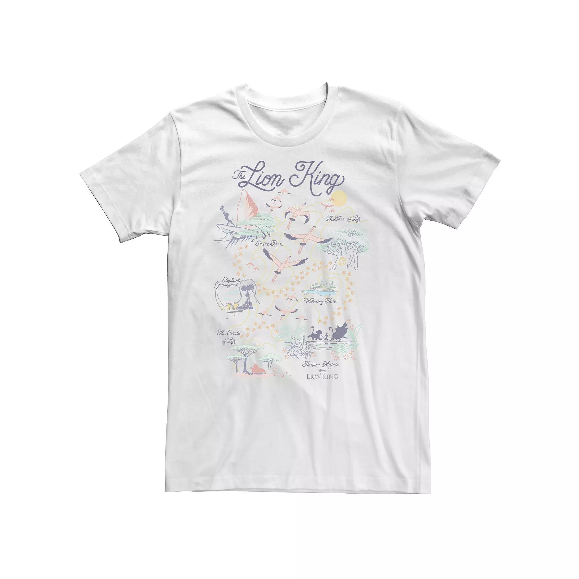 Big & Tall Disney The Lion King Map Of The World Tee, Men's,  Product Image