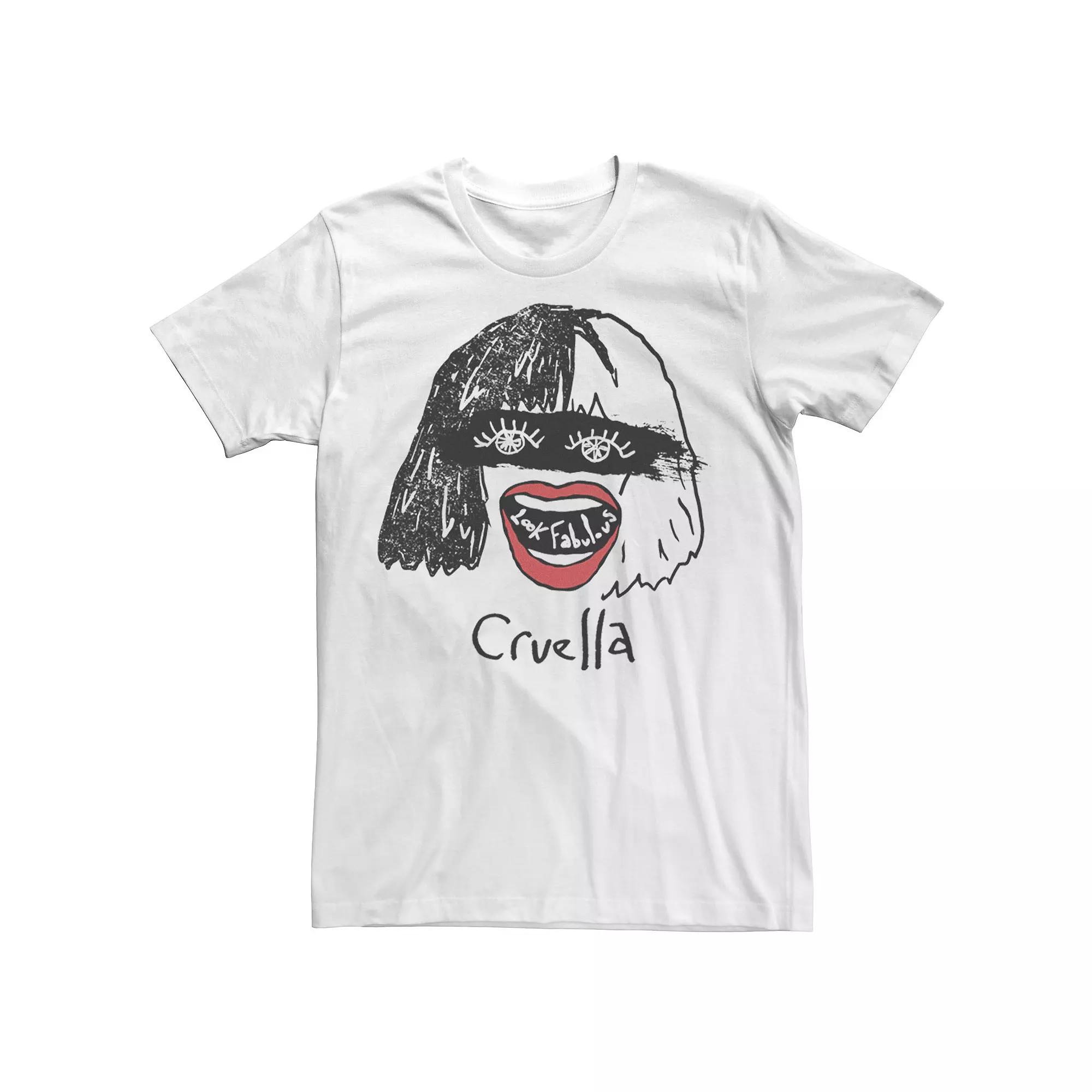 Disney's Cruella De Vil Men's Look Fabulous Sketch Tee,  Product Image