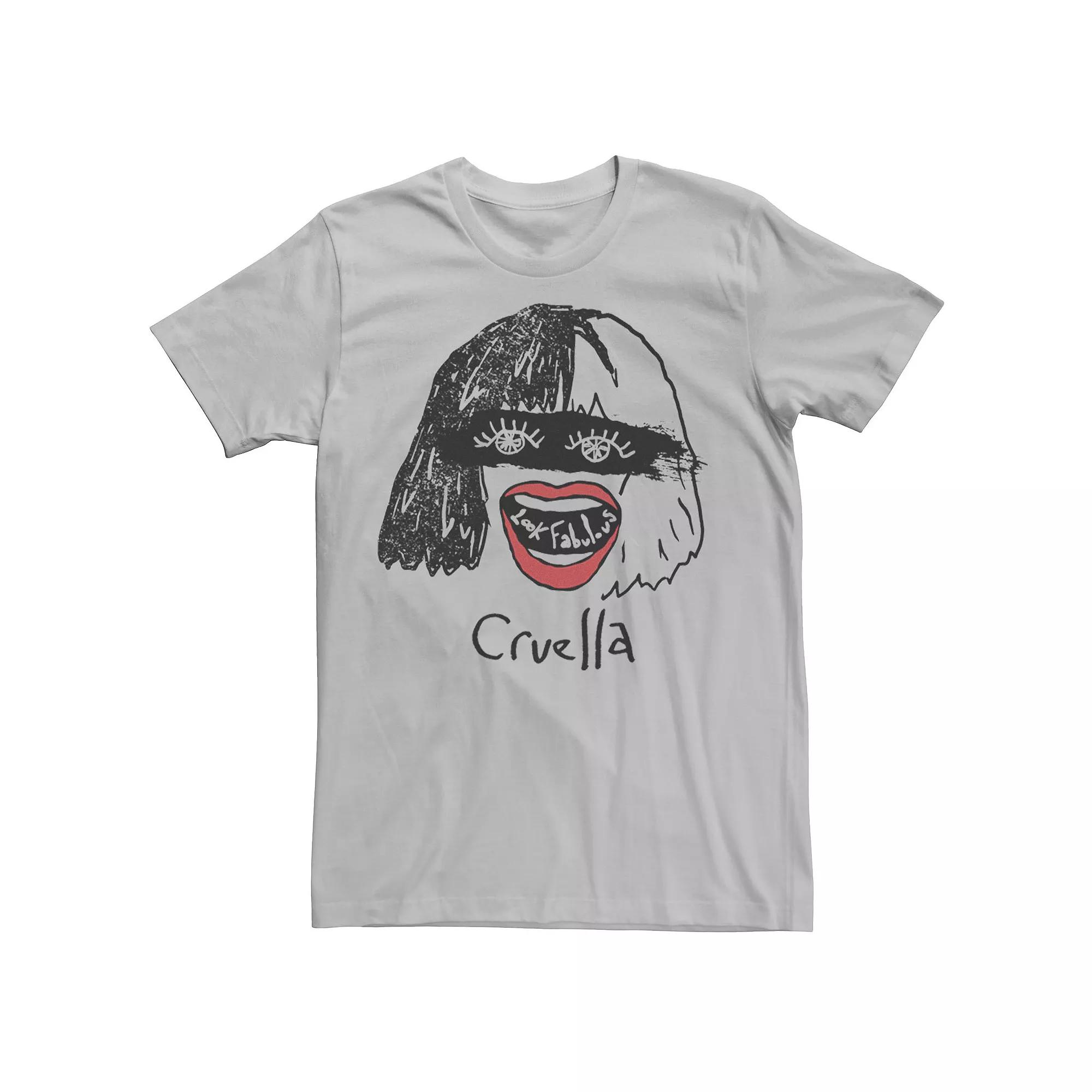 Disney's Cruella De Vil Men's Look Fabulous Sketch Tee,  Product Image