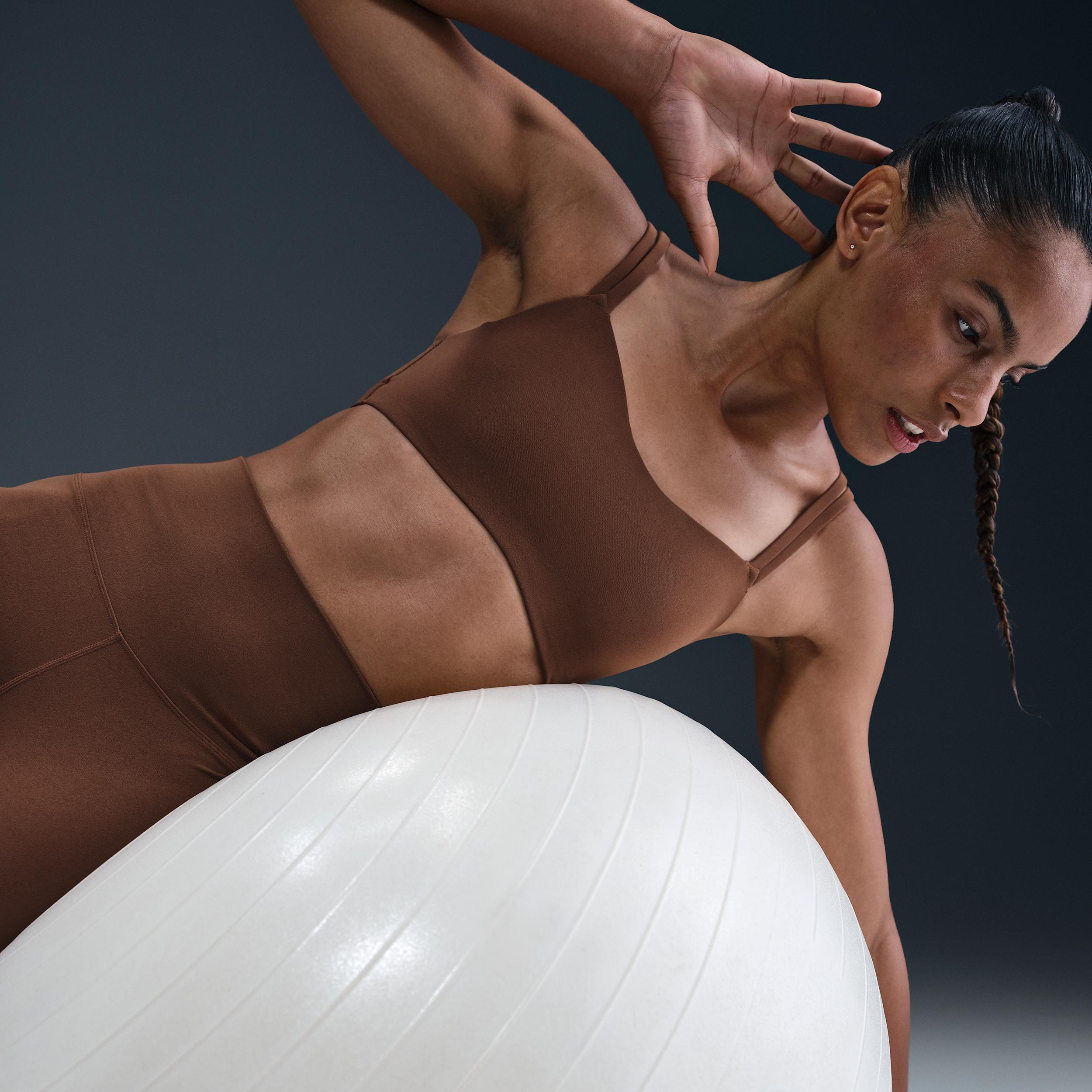 Nike Womens Zenvy Strappy Light-Support Padded Sports Bra | DO6608-265 Product Image