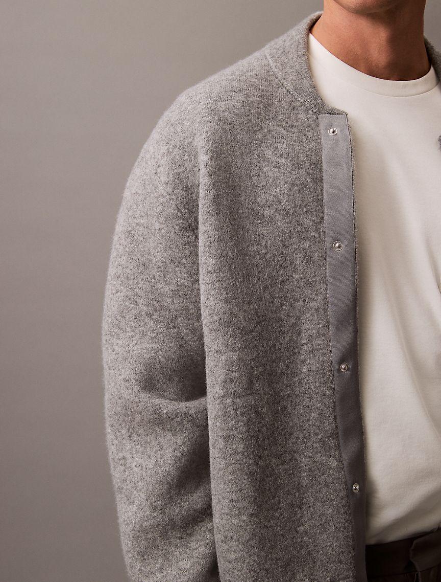 Boiled Wool Blend Bomber Jacket Product Image