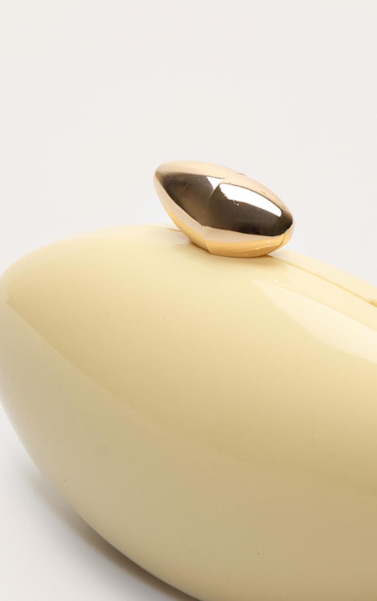 Butter Yellow Gradient Shell Gold Hardware Hard Clutch Bag Product Image