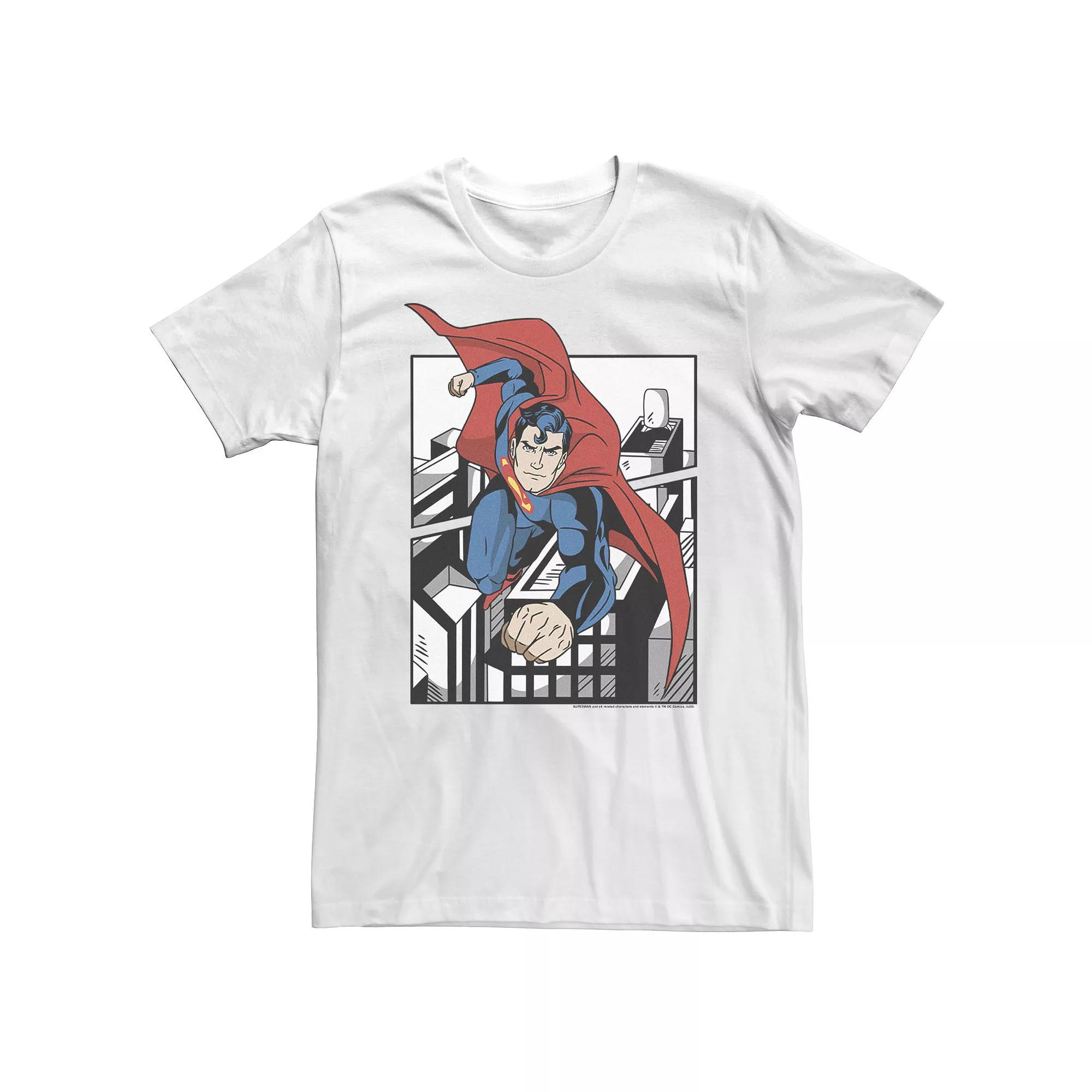 Big & Tall DC FanDome Superman Flight Poster Tee, Men's, Size: 5XL, White Product Image