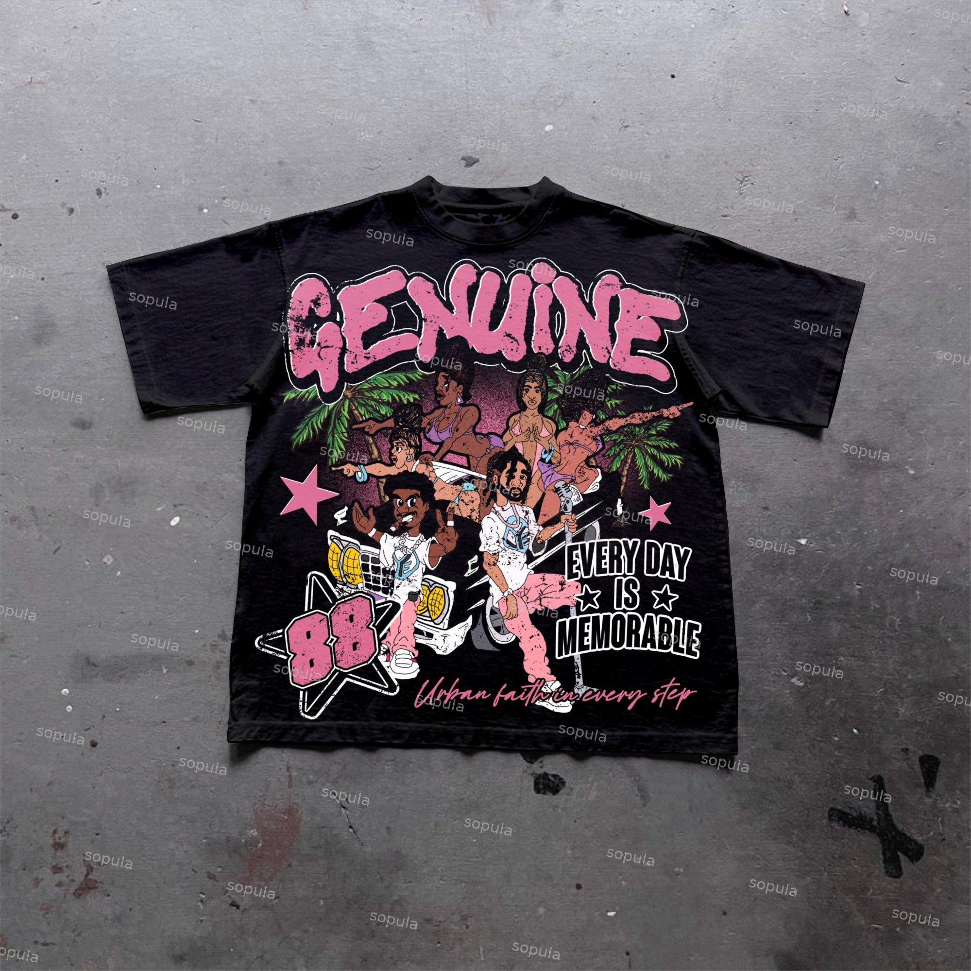 Sopula Street Cartoon Character Graphic 100% Cotton T-Shirt Product Image