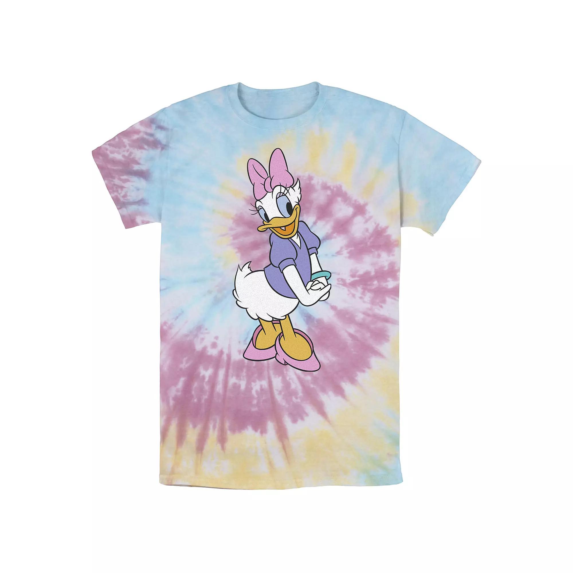 Disney's Daisy Duck Men's Traditional Pose Wash Tee, Size: XL, White Blue Product Image