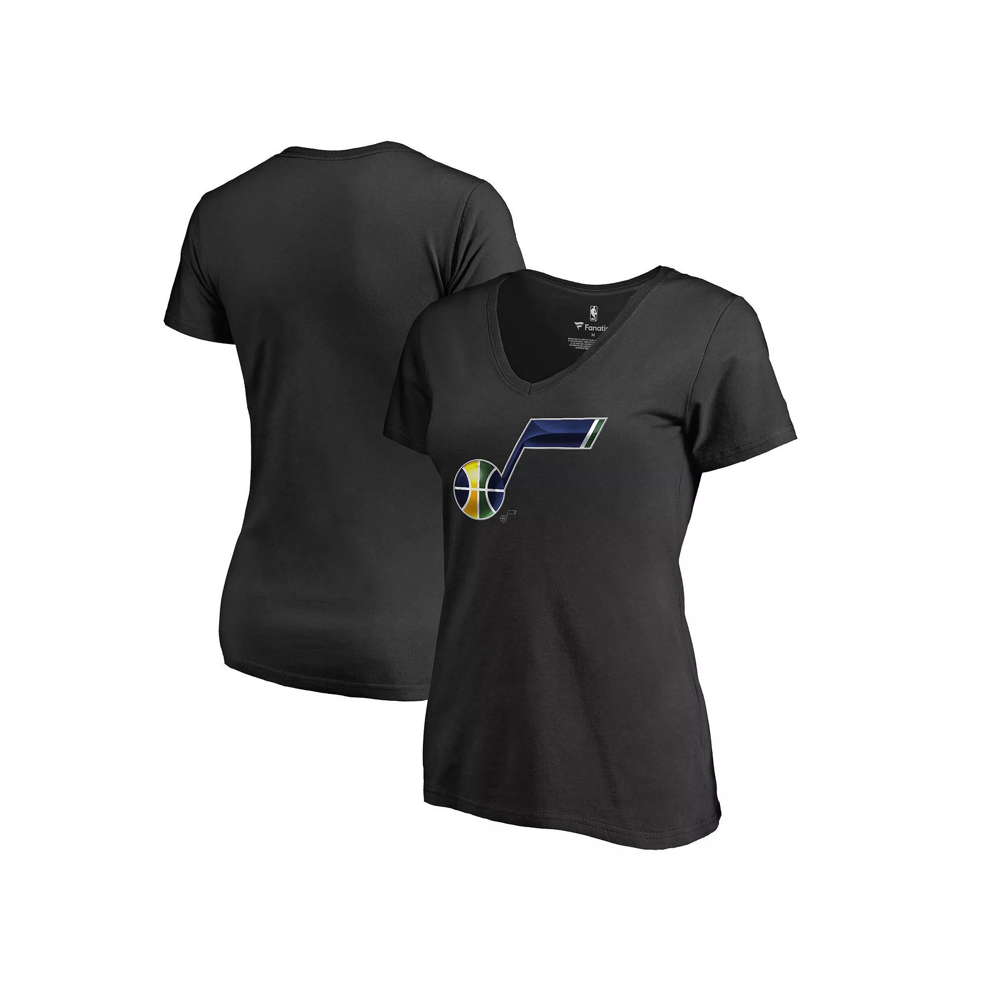 Women's Fanatics Branded Black Utah Jazz Midnight Mascot V-Neck T-Shirt,  Product Image