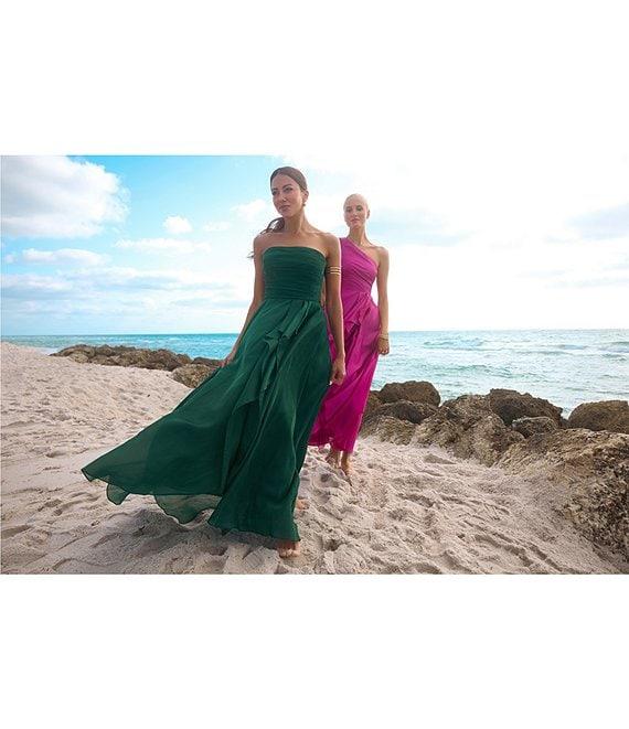 Xscape Strapless Organza Ruffle Gown Product Image