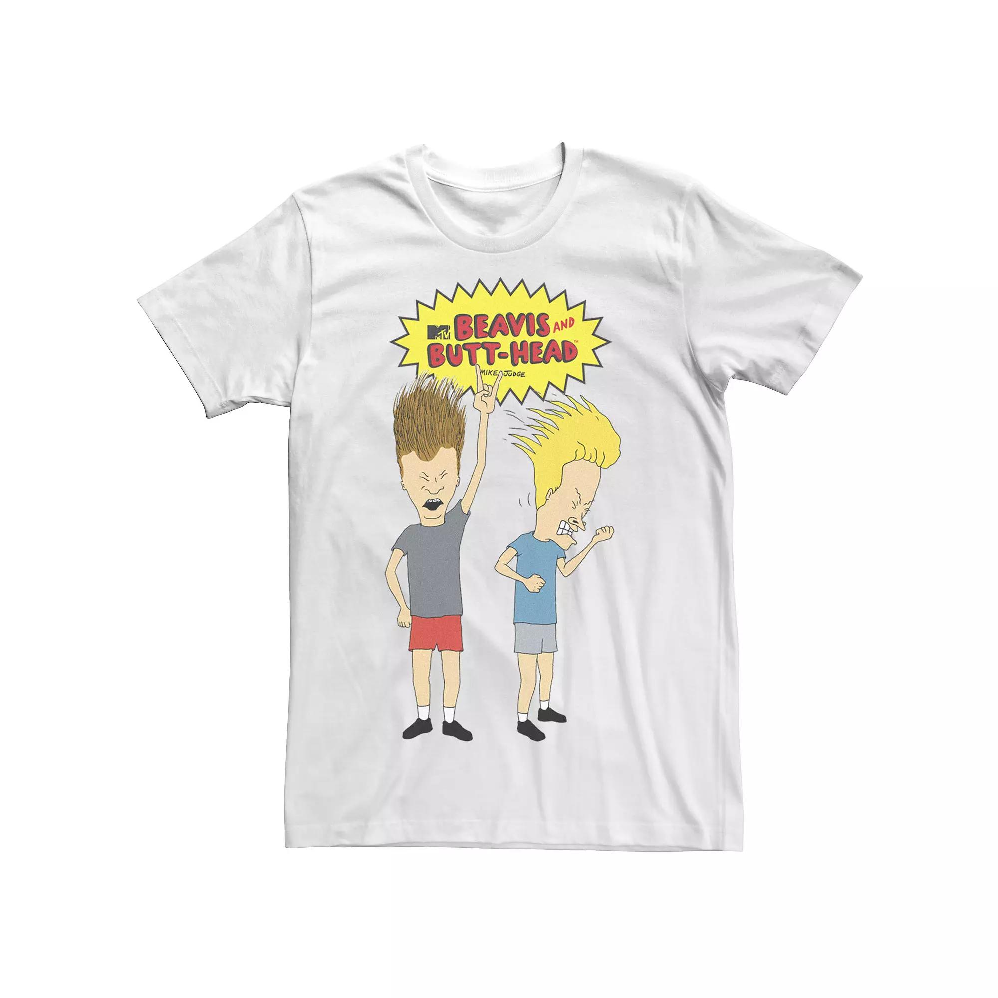 Mens Beavis and Butthead Head Bang Original Logo Tee Product Image