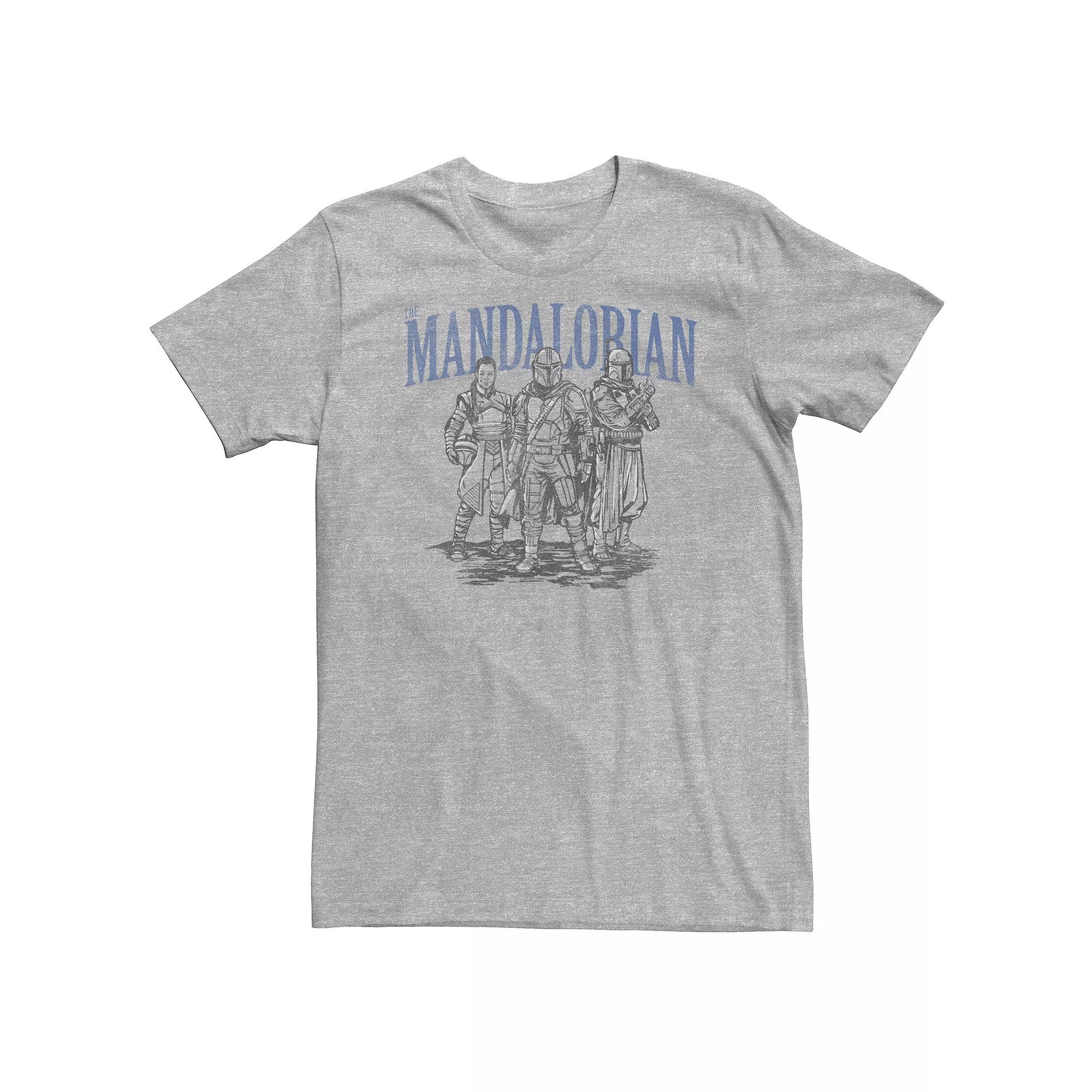 Big & Tall Star Wars: The Mandalorian Sketch Grop Portrait Tee, Men's,  Product Image