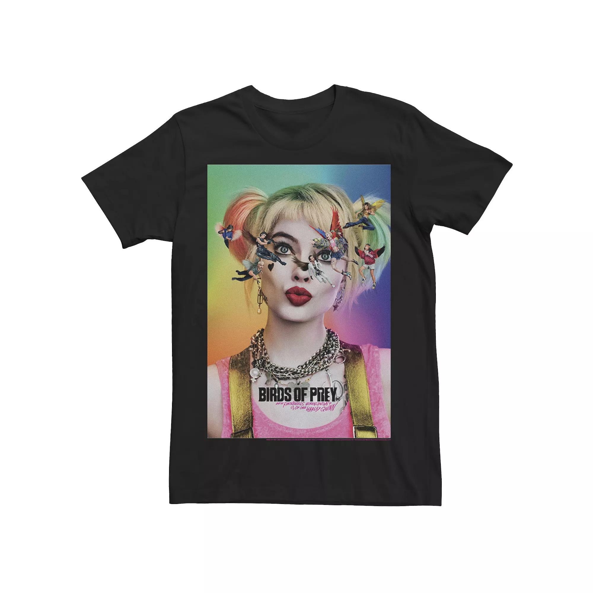 Men's Harley Quinn: Birds of Prey Rainbow Poster Tee,  Product Image