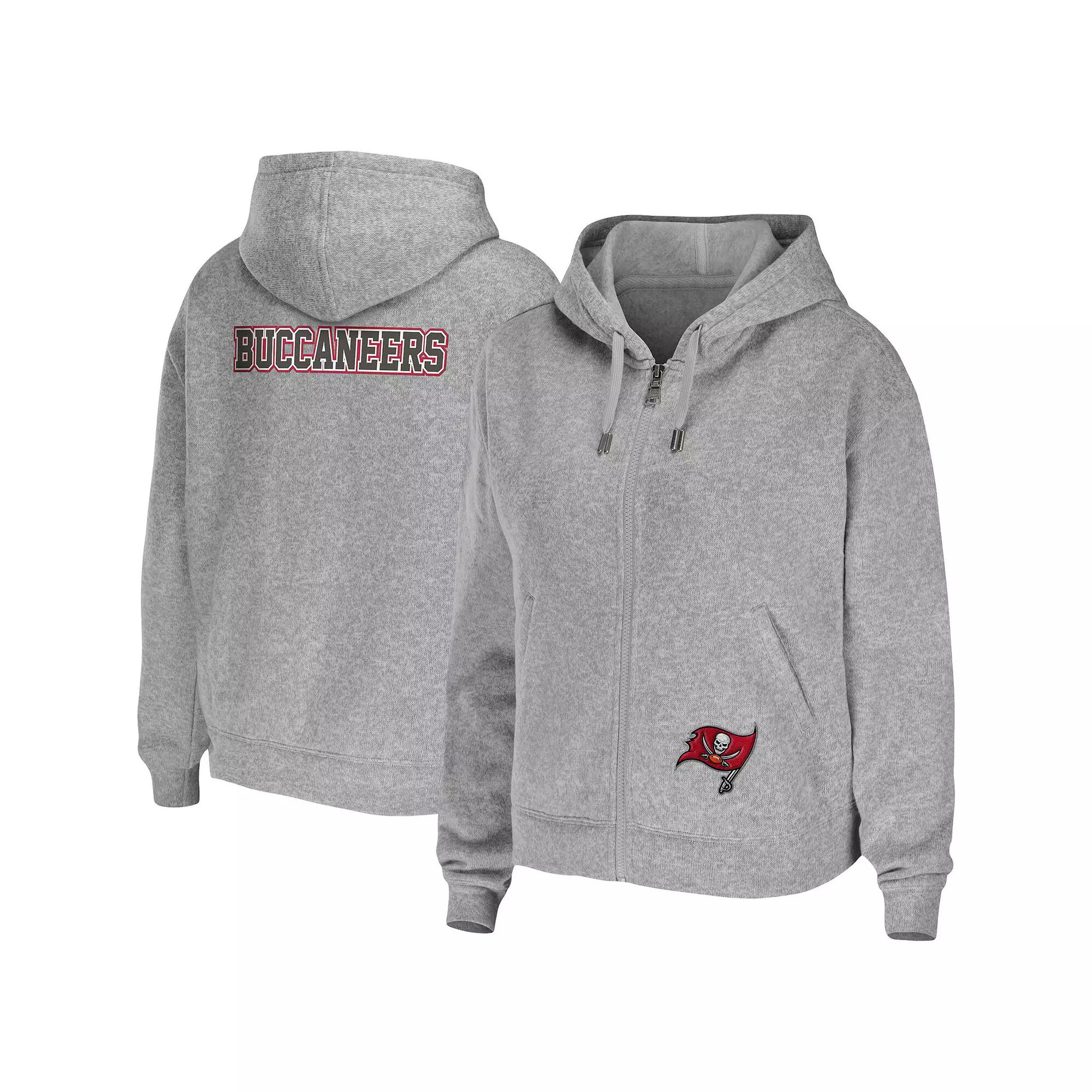 Women's WEAR by Erin Andrews Heathered Gray Tampa Bay Buccaneers Team Full-Zip Hoodie,  Product Image