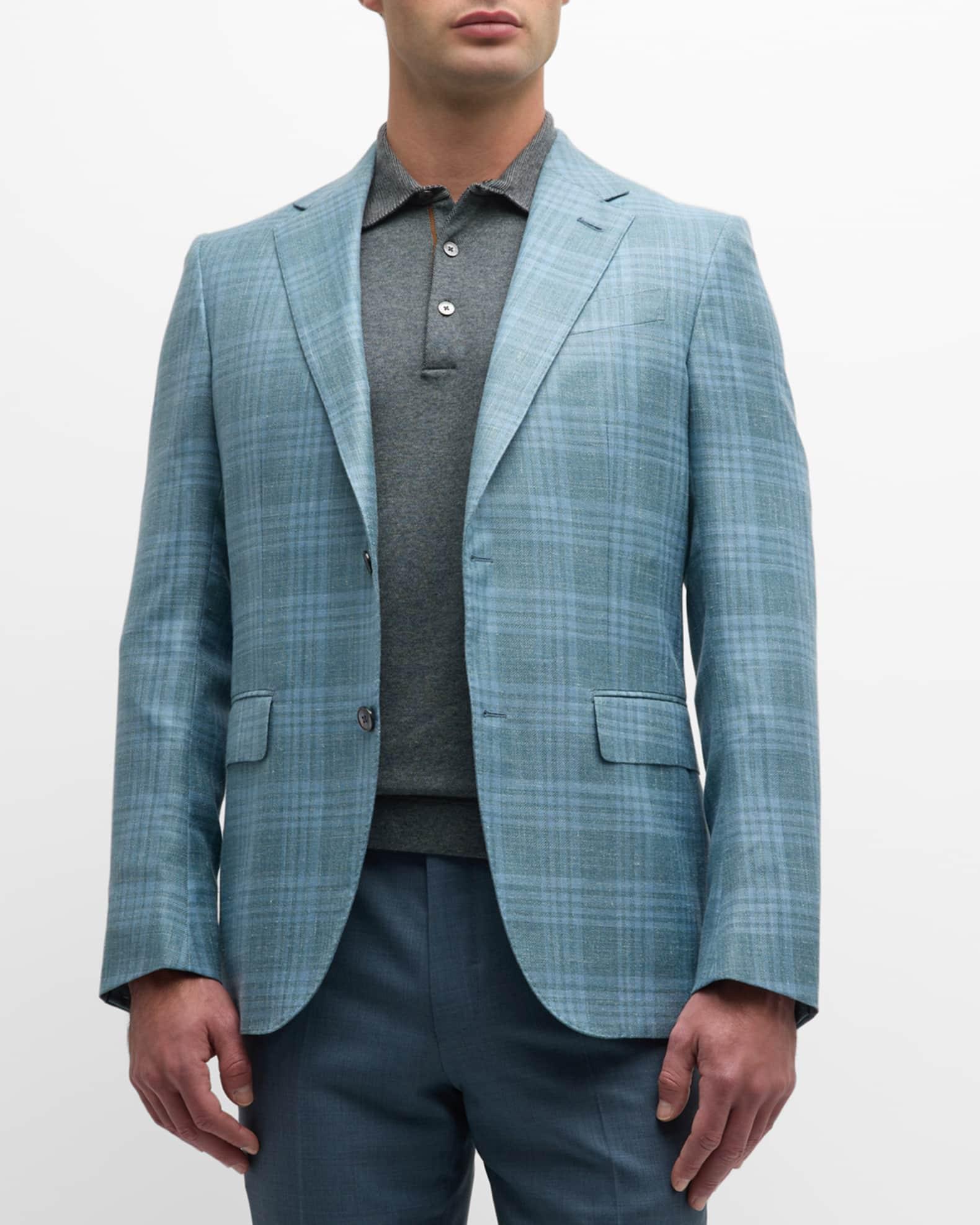 Men's Tonal Plaid Sport Coat Product Image