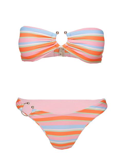 Strapless Bikini Top Candy Stripe Product Image