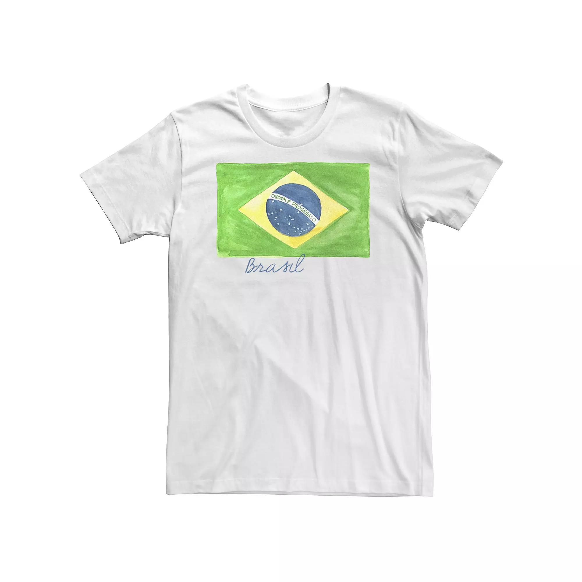 Big & Tall HHM Brasil Watercolor Flag Watercolor Tee, Men's,  Product Image