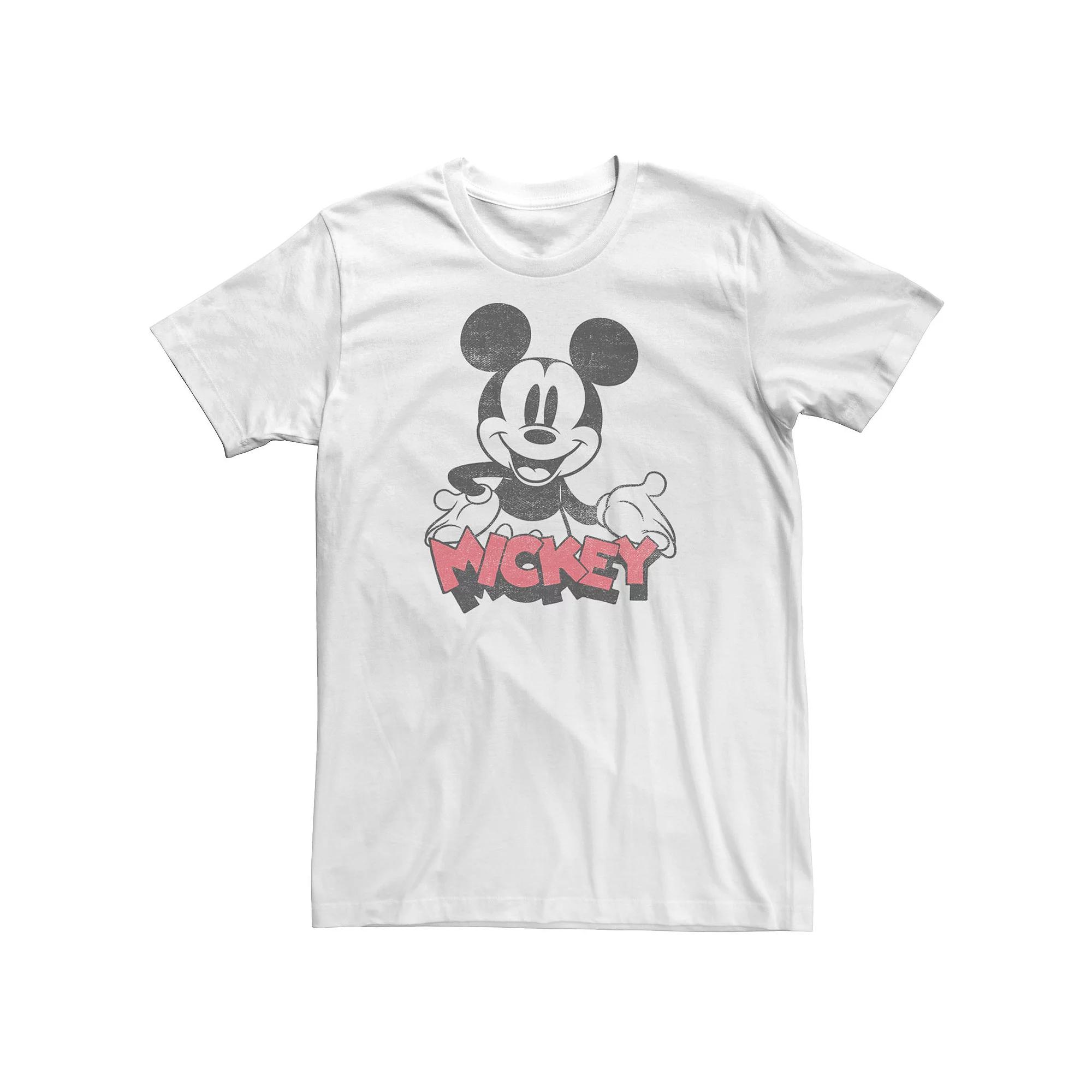 Big & Tall Disney Mickey Mouse Happy Tee, Men's,  Product Image