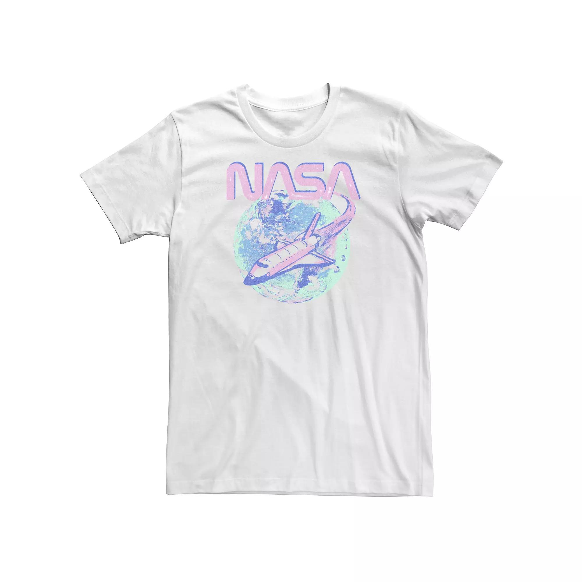 Big & Tall NASA Pastel Rocket Earth Logo Tee, Men's,  Product Image
