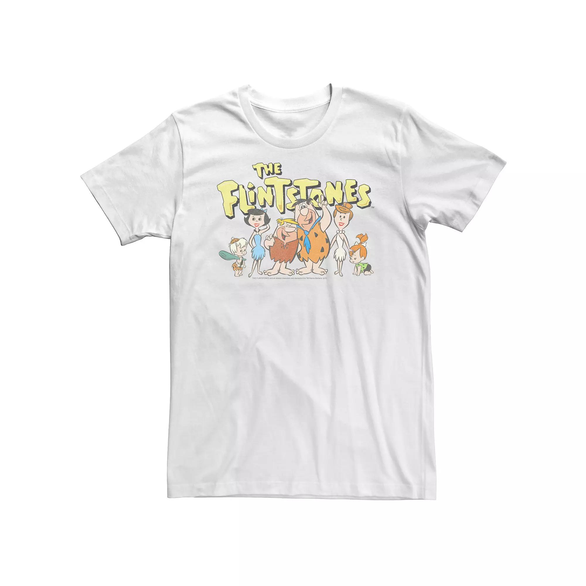 Big & Tall The Flintstones Meet The Family Portrait Tee, Men's,  Product Image