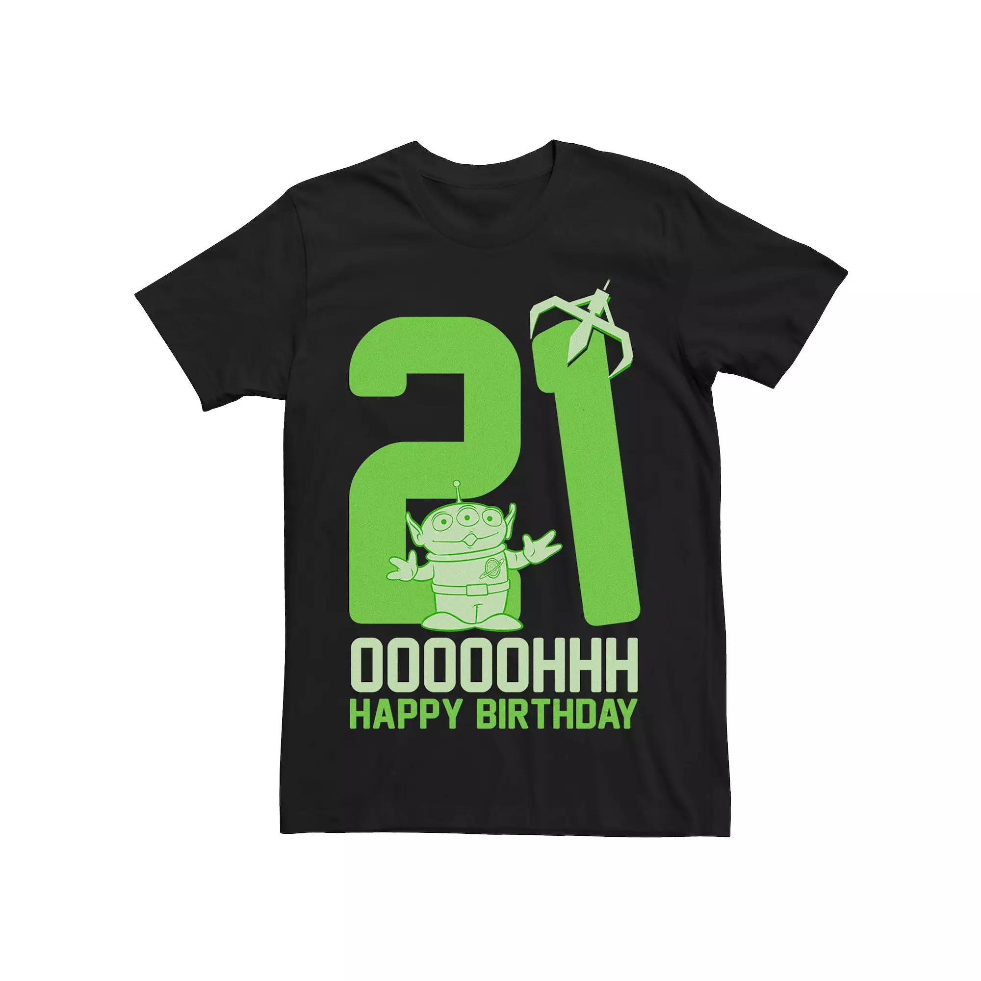 Disney / Pixar's Toy Story Men's Aliens OOOOH Happy 21st Birthday Graphic Tee,  Product Image