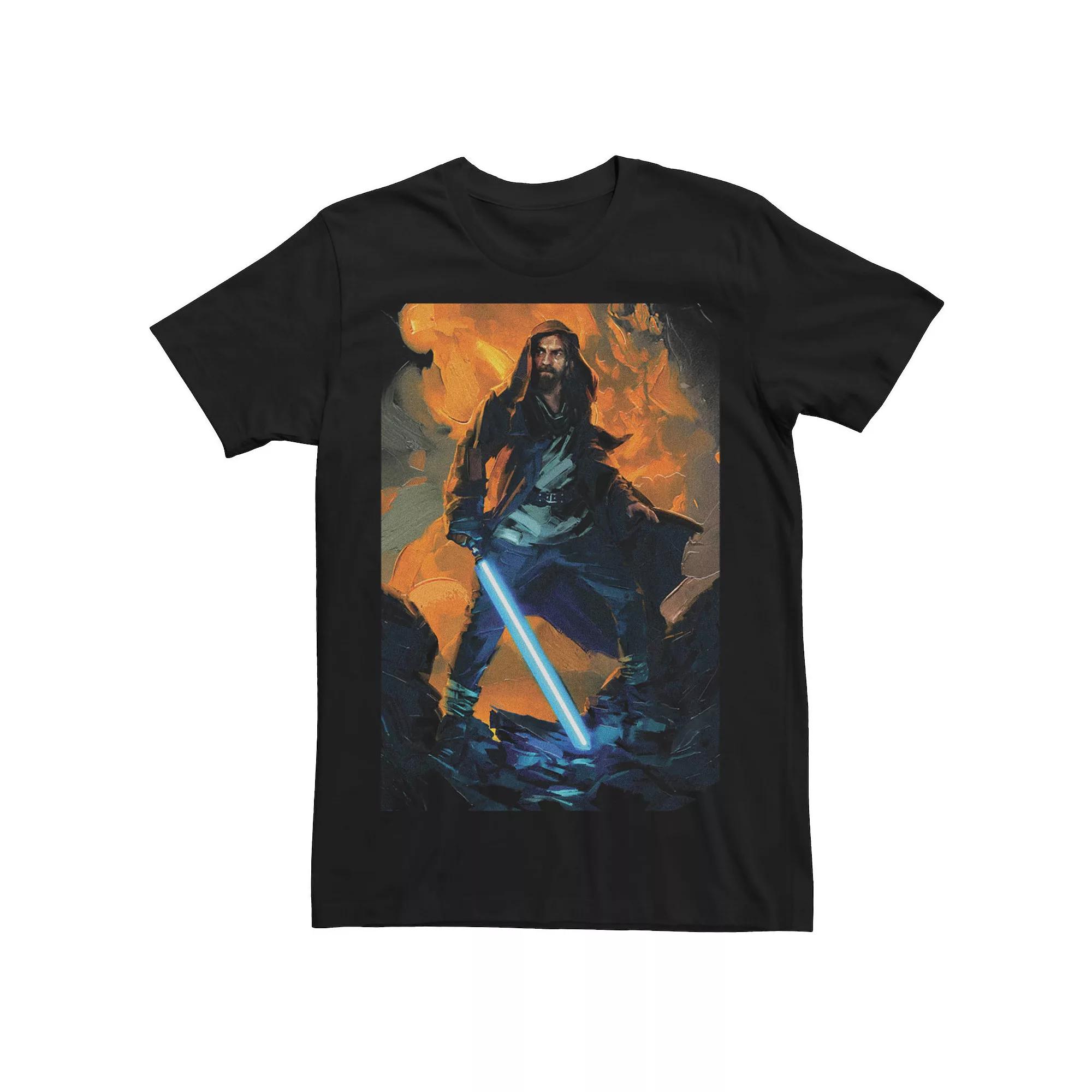 Men's Obi-Wan Kenobi Fight At Mustafar Planet Tee,  Product Image