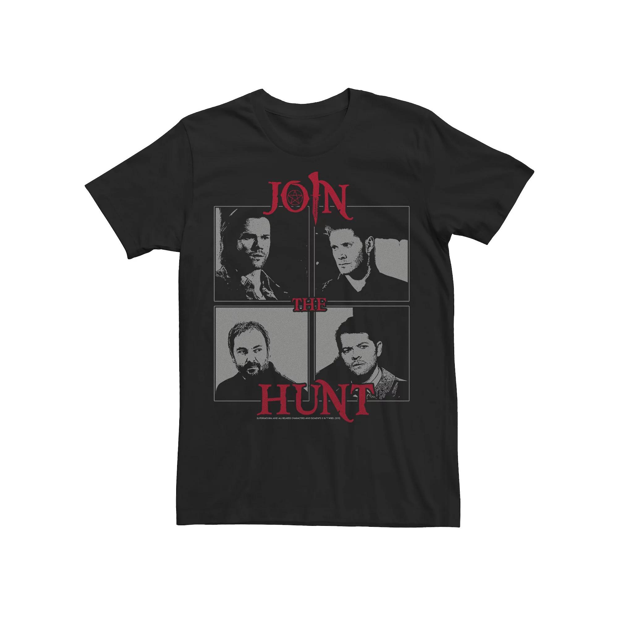 Men's Supernatural Join The Hunt Greyscale Panel Tee,  Product Image
