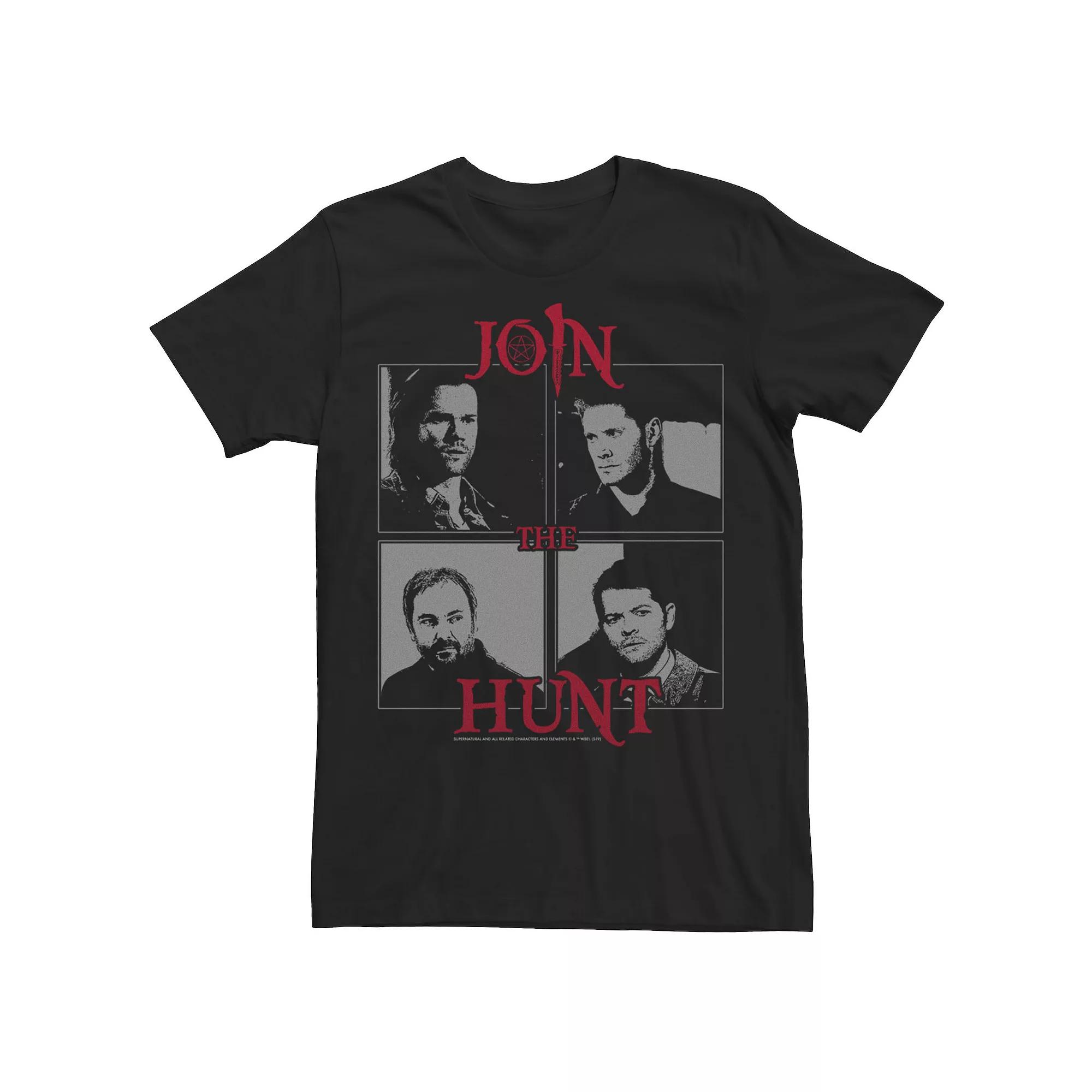 Men's Supernatural Join The Hunt Greyscale Panel Tee,  Product Image