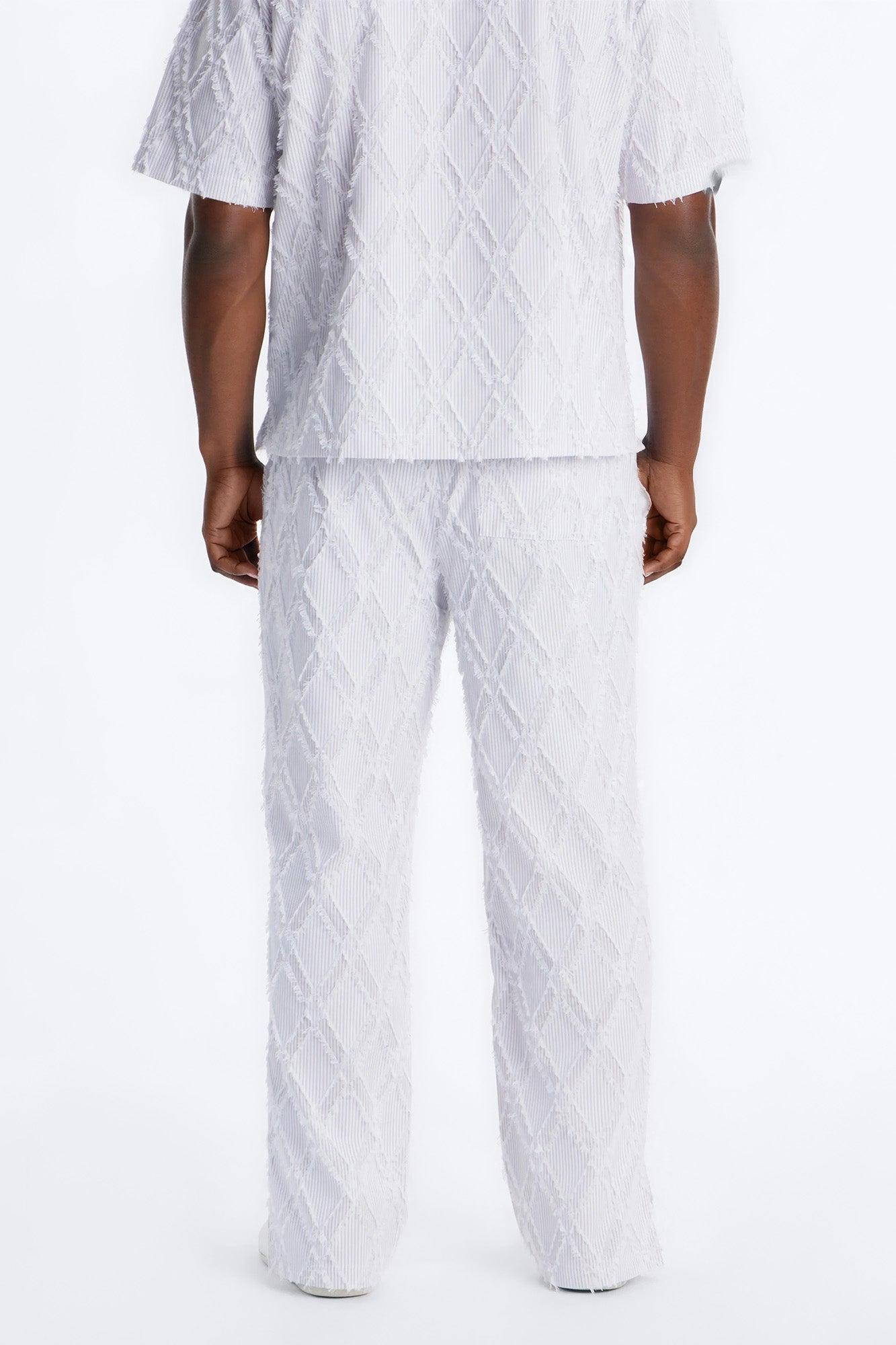 Straight Sahara Stripe Pant - White Male Product Image