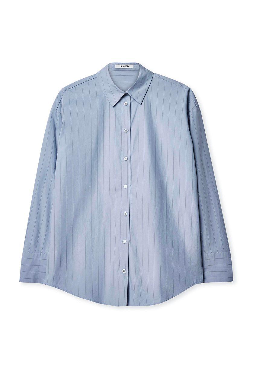 Oversized Long Sleeve Cotton Shirt Product Image