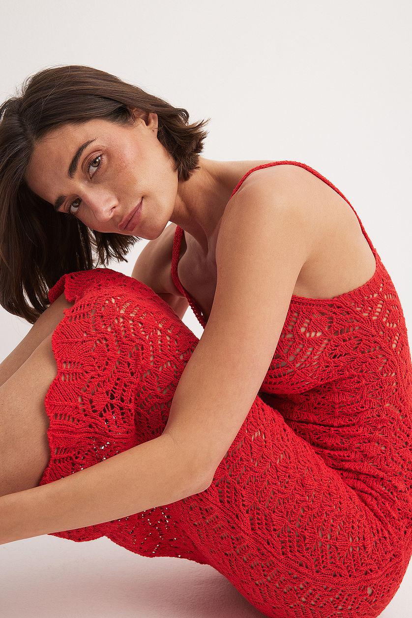 Crochet Knitted Midi Dress Product Image