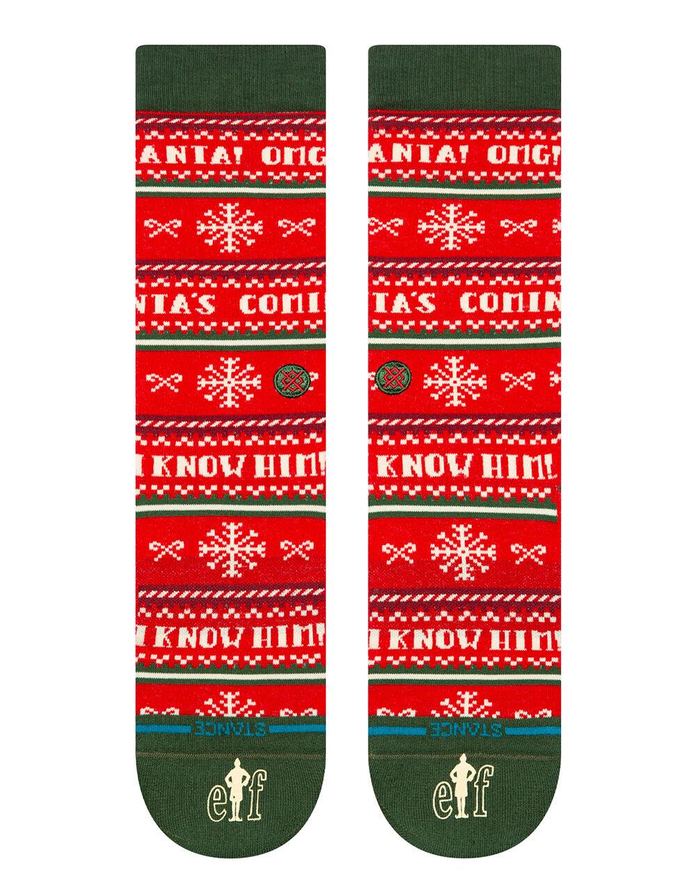 STANCE x Elf I Know Him Mens Crew Socks - RED COMBO Product Image