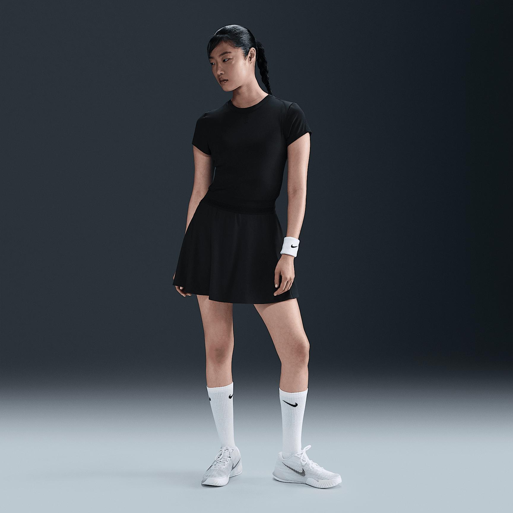 Nike Womens Court Advantage Dri-FIT Short-Sleeve Tennis Top | HQ2994-100 Product Image