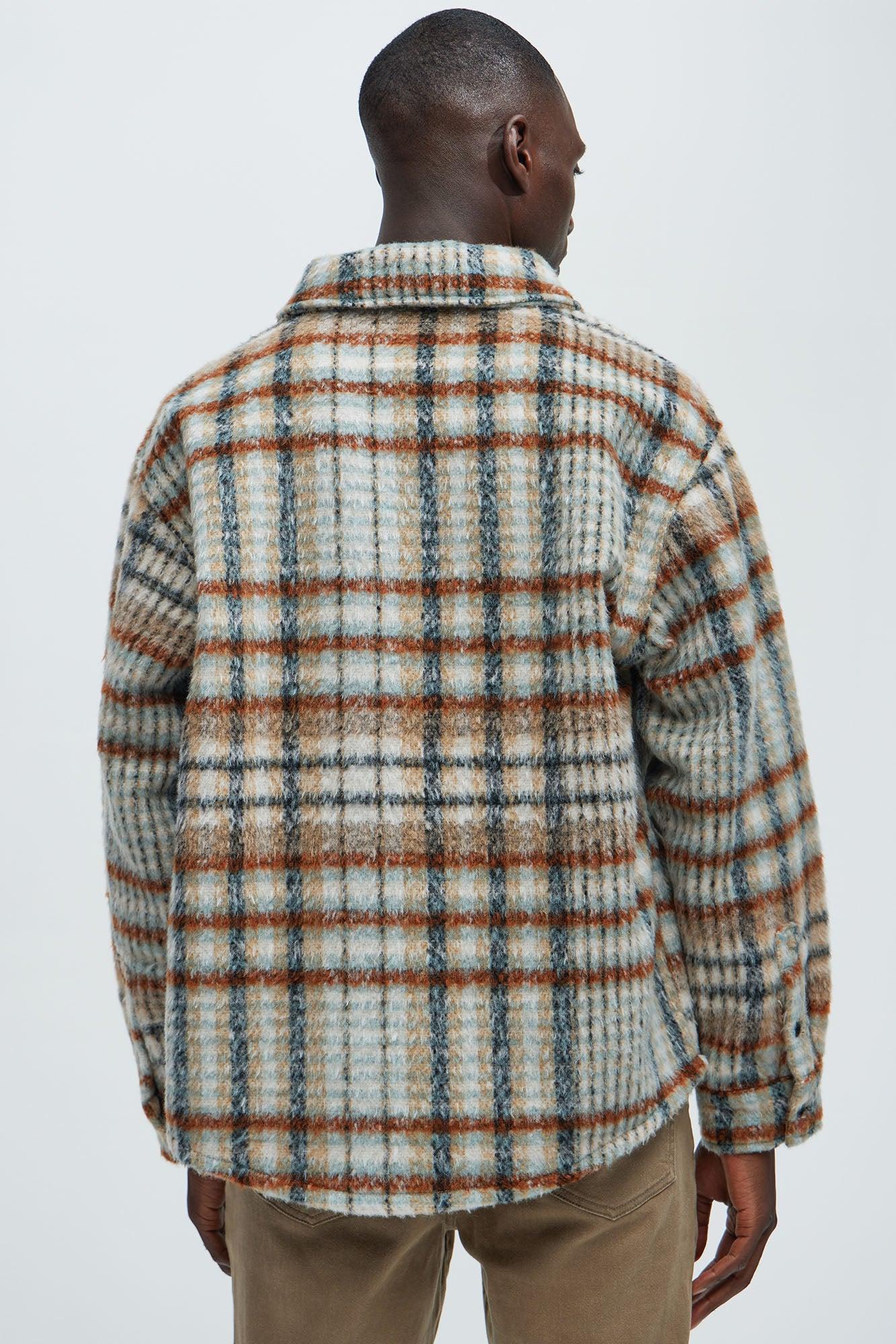 Move Up Plaid Shacket - Tan/Multi Product Image