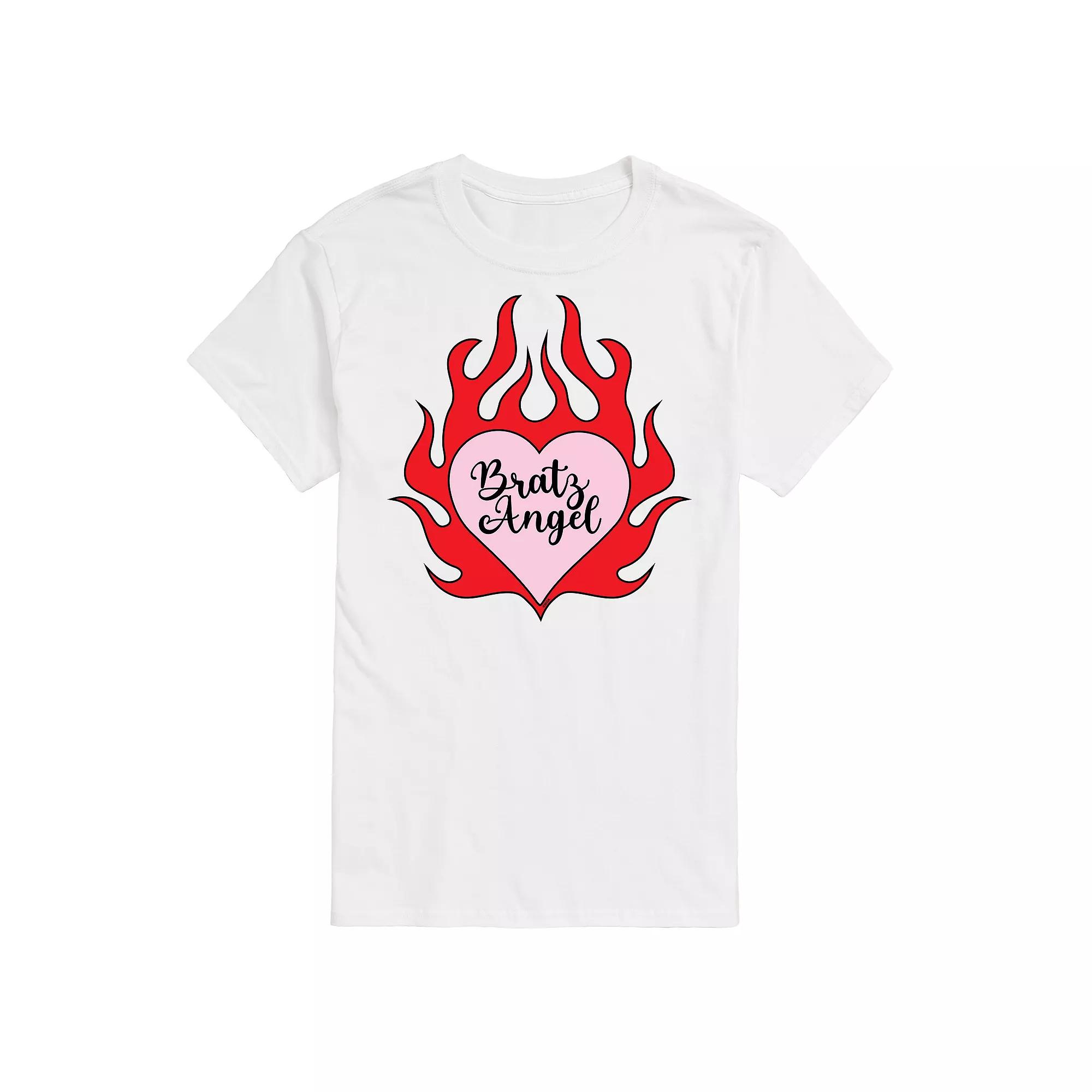 Men's Bratz Angel Flaming Heart Graphic Tee,  Product Image