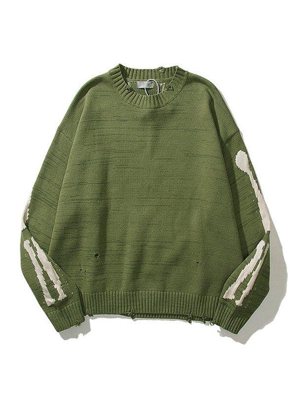 Oversized Skeleton Knit Sweater Product Image