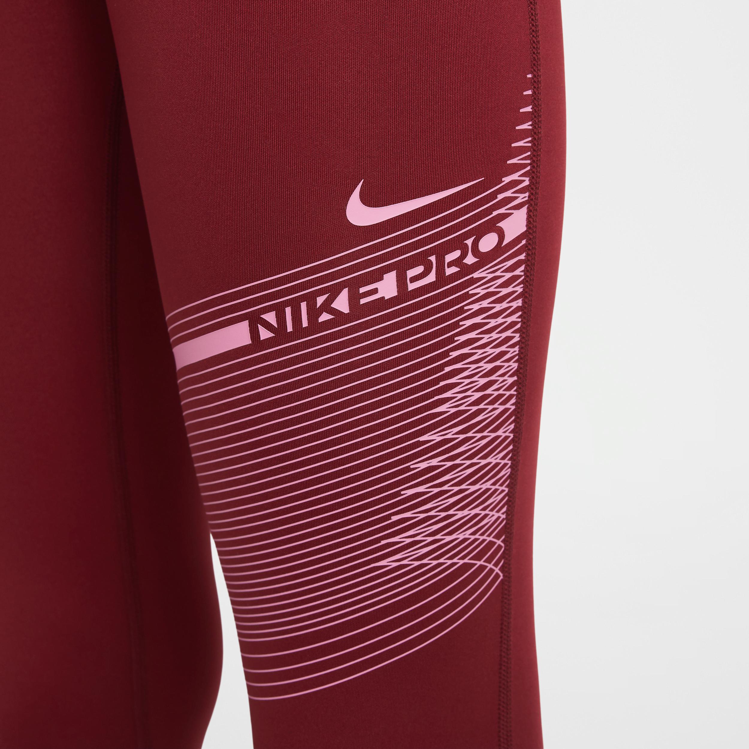 Girls Nike Pro Dri-FIT Mid-Rise Leggings Product Image