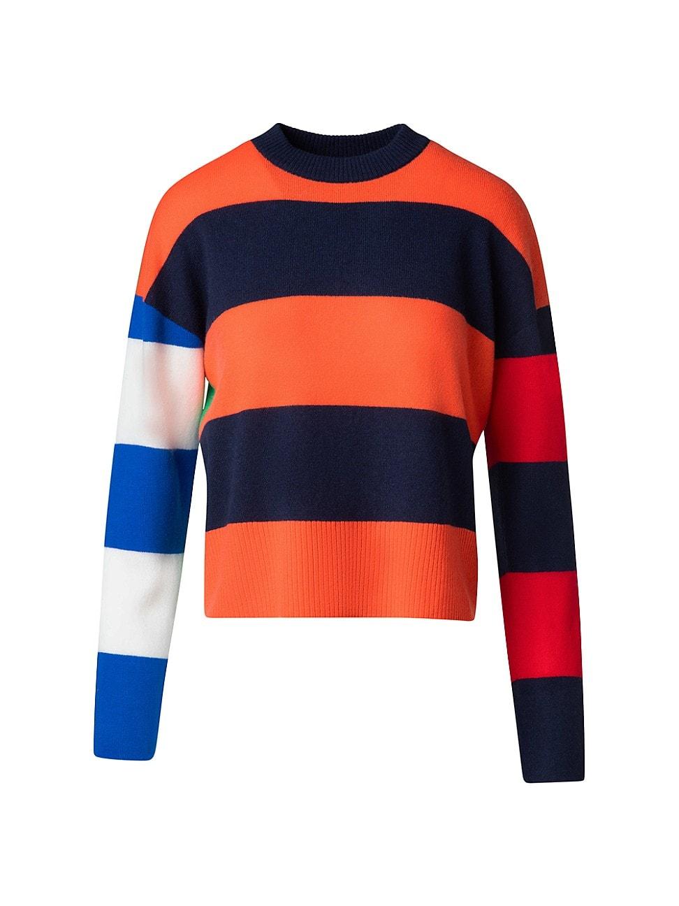 Womens Striped Cashmere-Blend Sweater Product Image