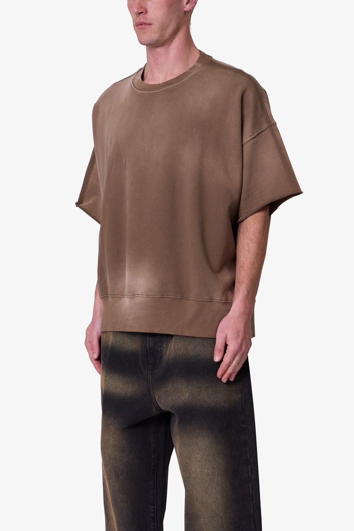 Oversized Crewneck Tee - Tan Product Image