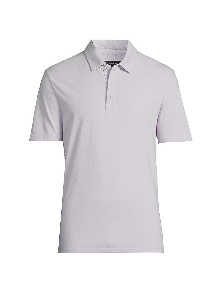Mens Garment Dye Cotton Polo Shirt Vince Product Image