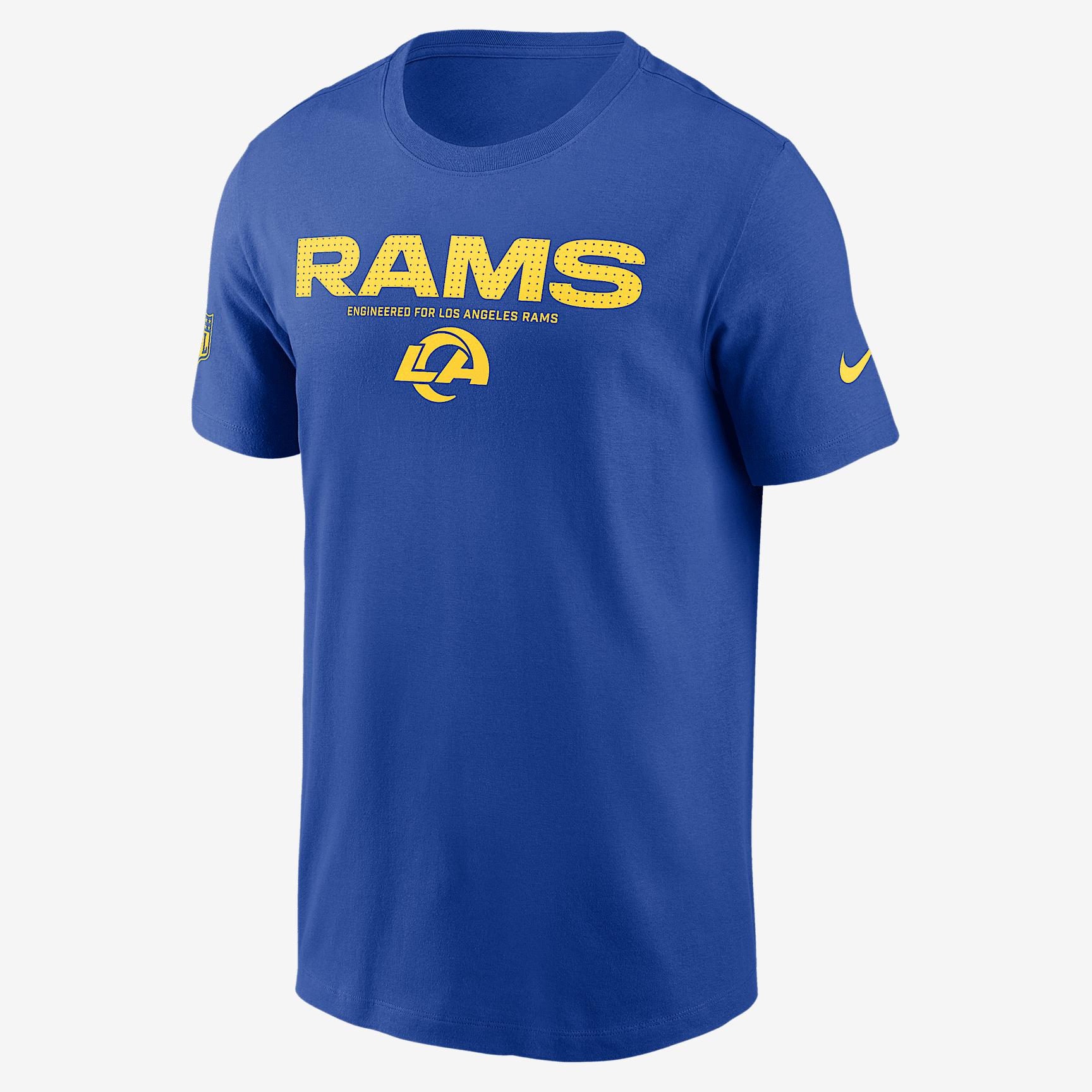 Los Angeles Rams Sideline Team Issue Nike Mens Dri-FIT NFL T-Shirt | 02ET4EV95-AR5 Product Image