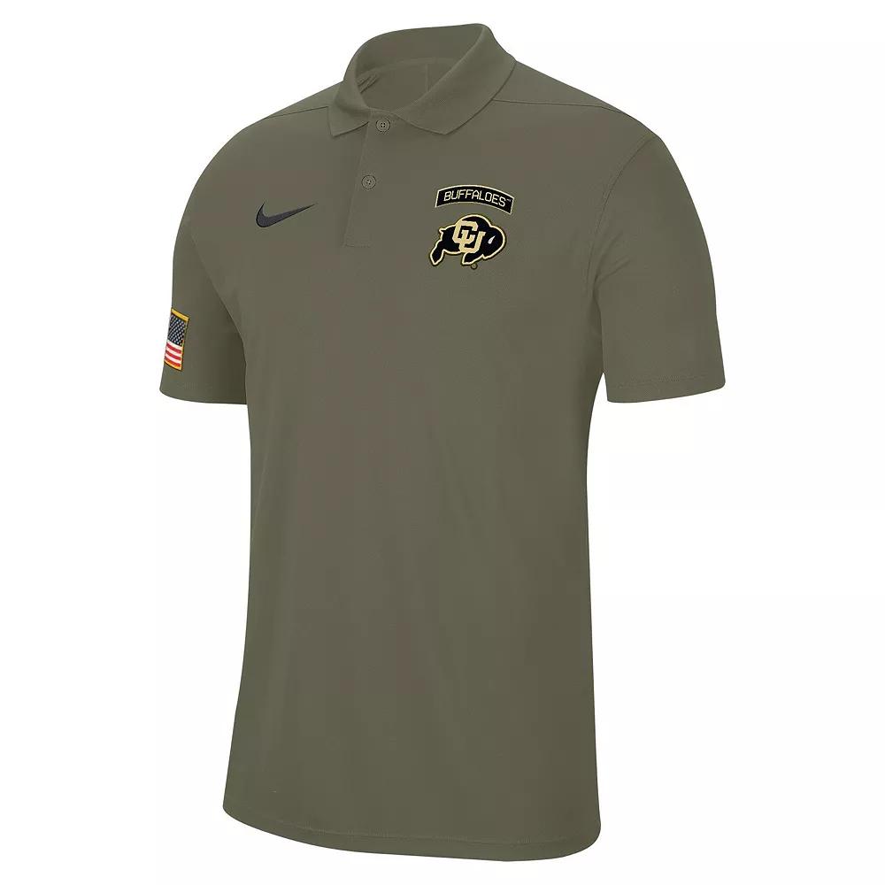 Men's Nike  Olive Colorado Buffaloes Military Appreciation Tour Performance Polo, Size: Medium, Team Product Image