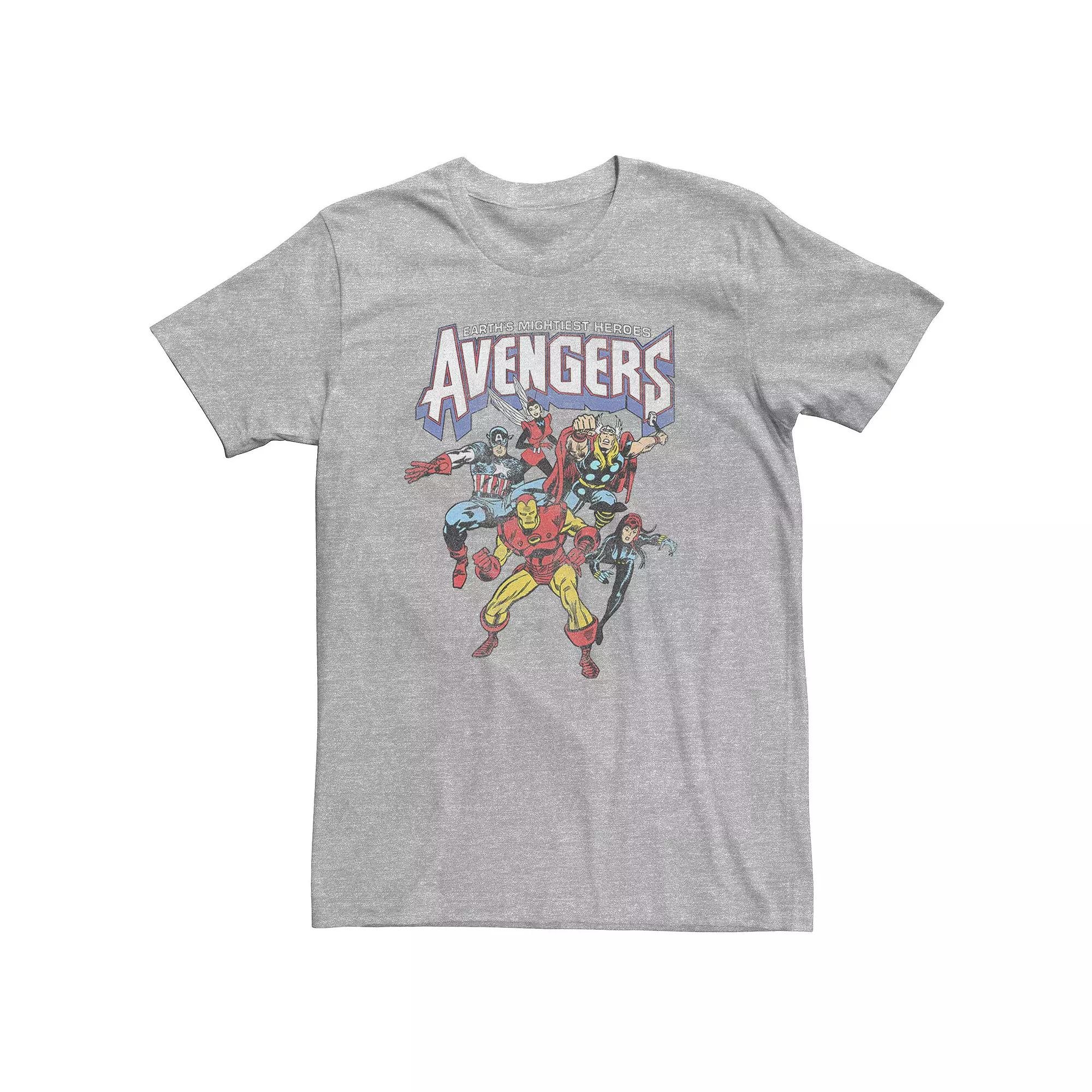 Big & Tall Marvel Avengers Classic Vintage Group Shot Tee, Men's,  Product Image