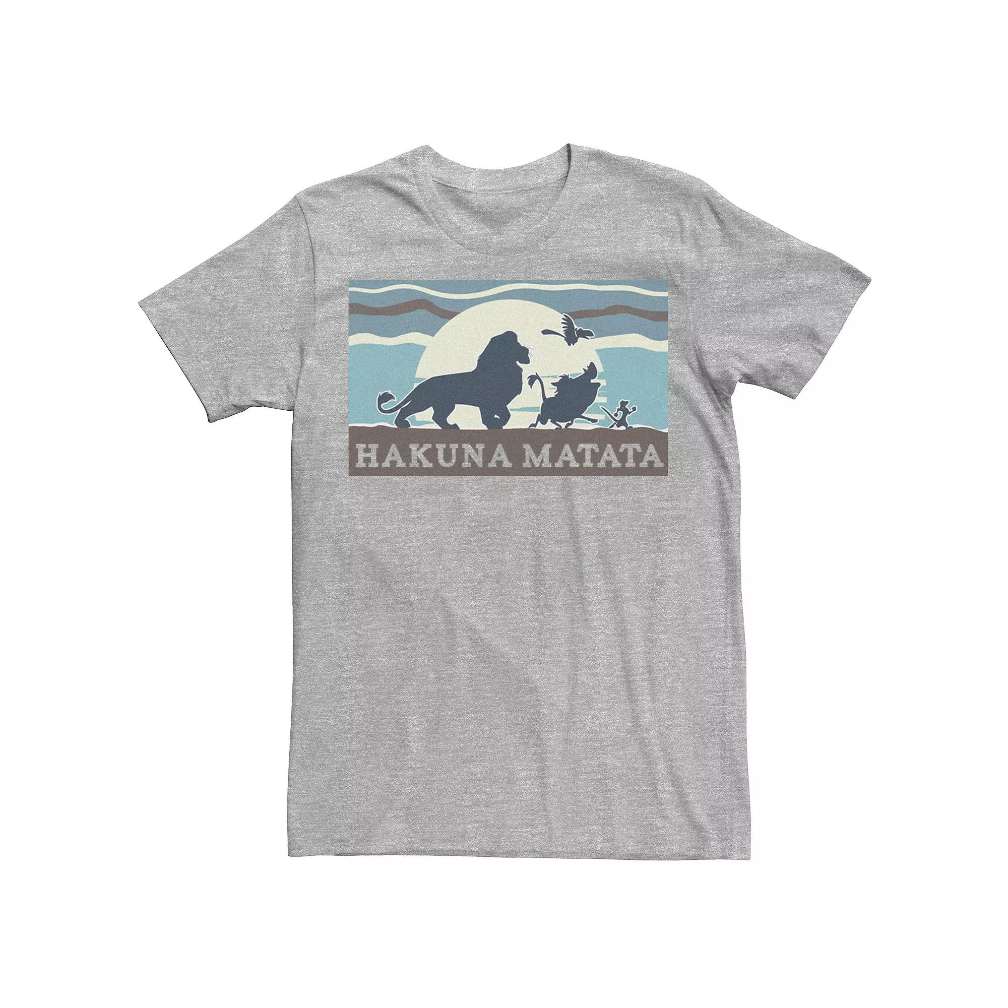 Mens Disneys The Lion King Hakuna Matata Sunset Tee Athletic Grey Product Image