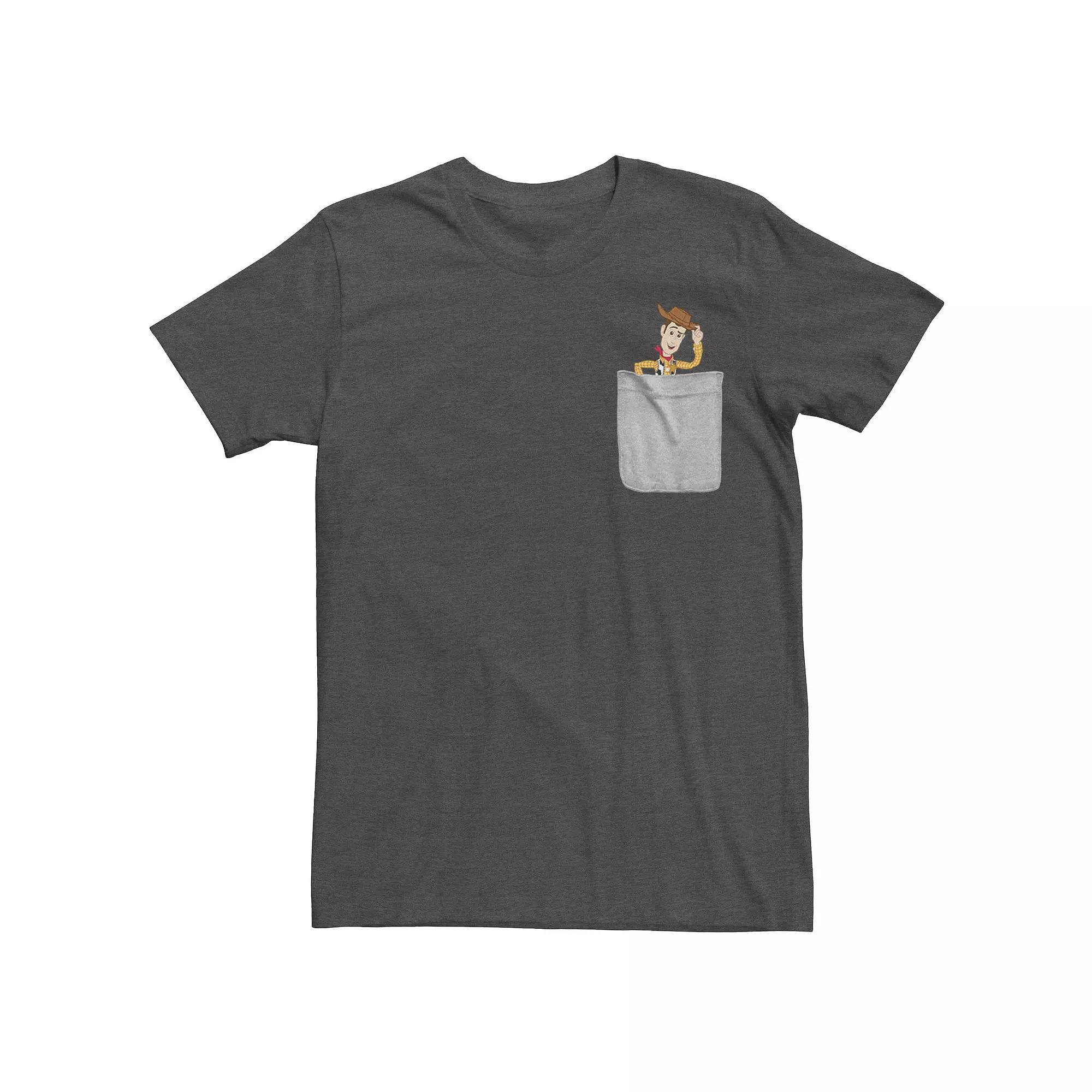 Disney / Pixar's Toy Story Woody Men's Faux Pocket Tee,  Product Image
