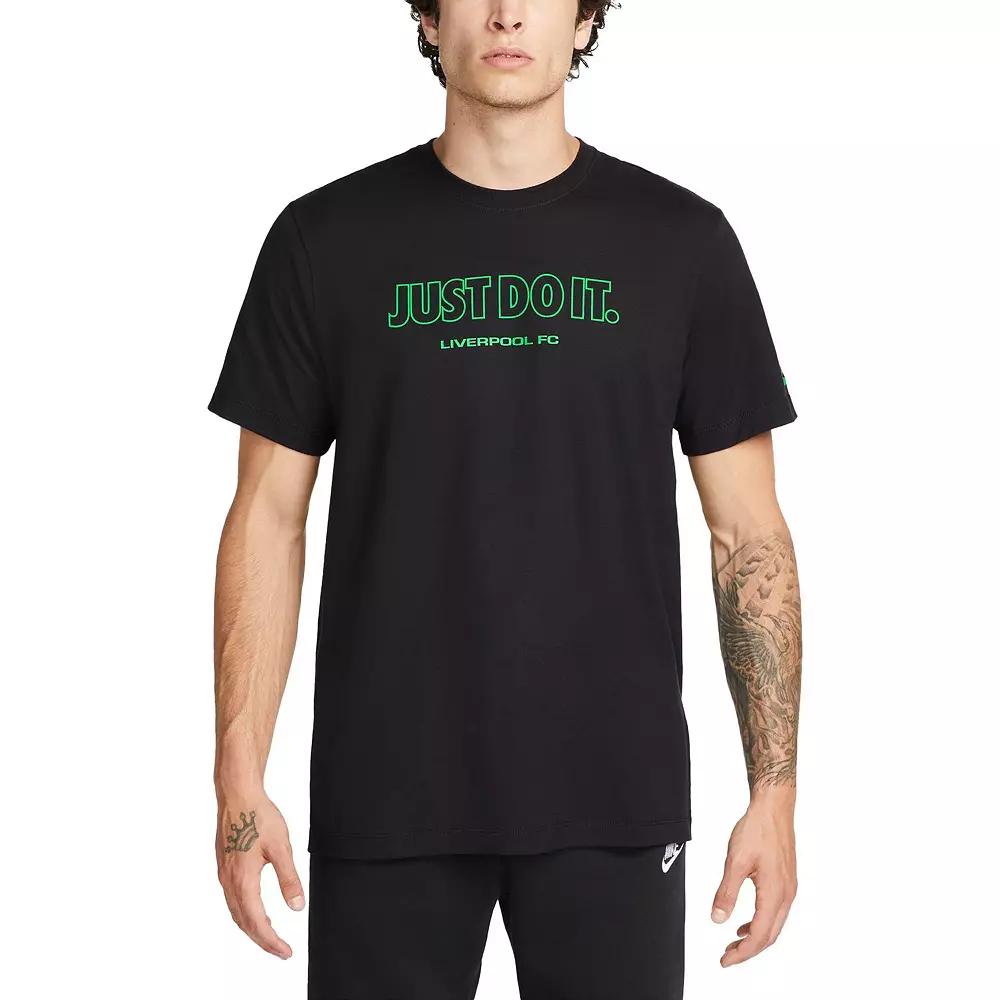 Men's Nike Black Liverpool Just Do It T-Shirt, Size: Small, Lvp Black Product Image