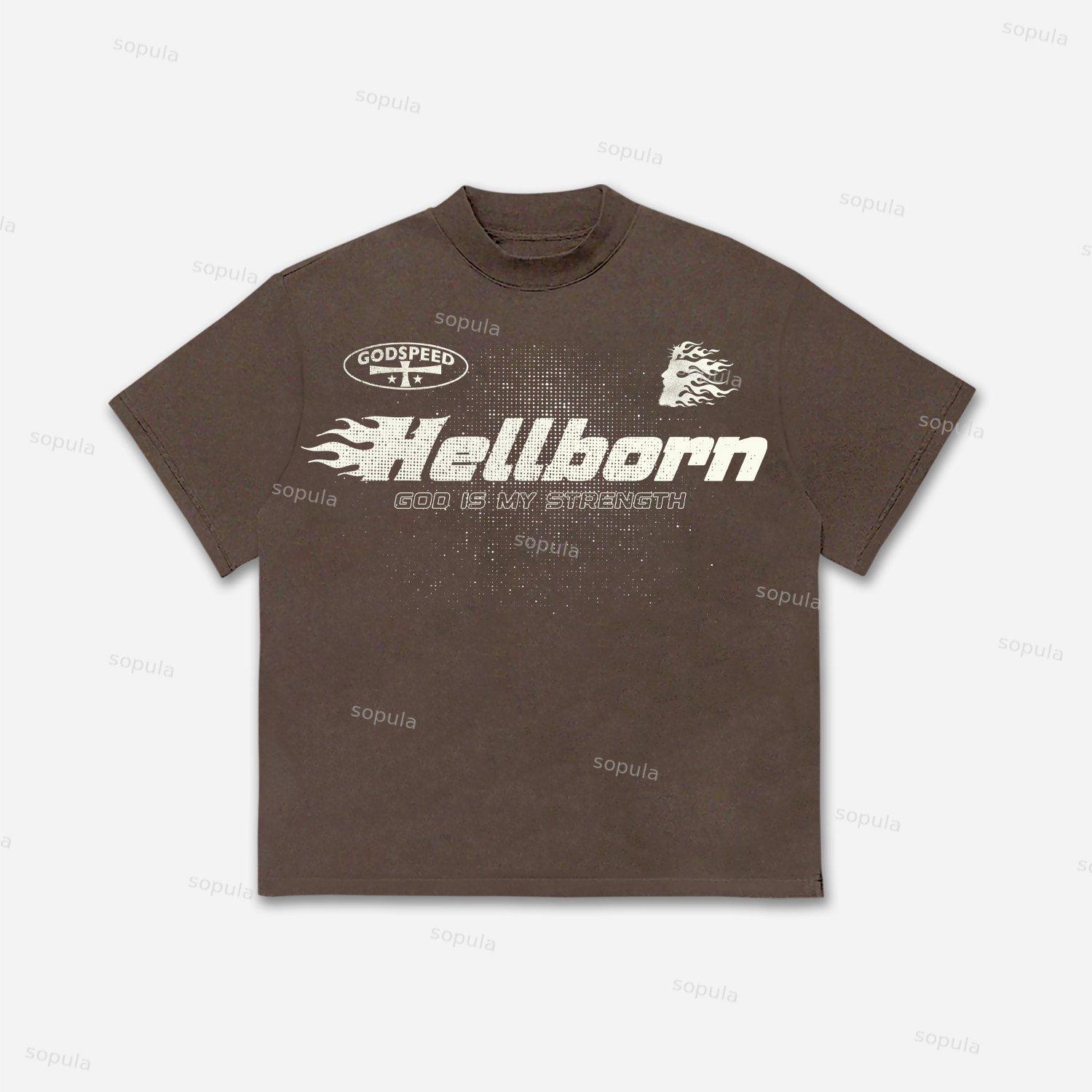 Jesus Flame Silhouette Network Vintage Graphic Cotton T-Shirt Product Image