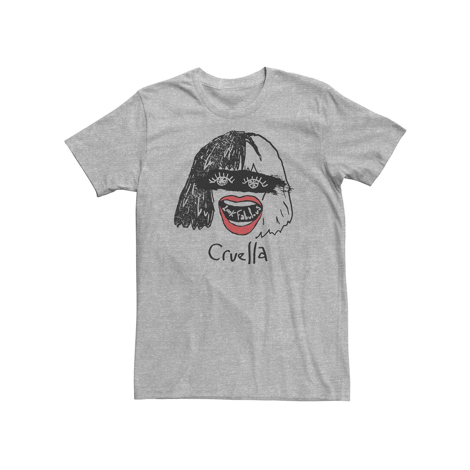 Big & Tall Disney Cruella Look Fabulous Sketch Tee, Men's,  Product Image