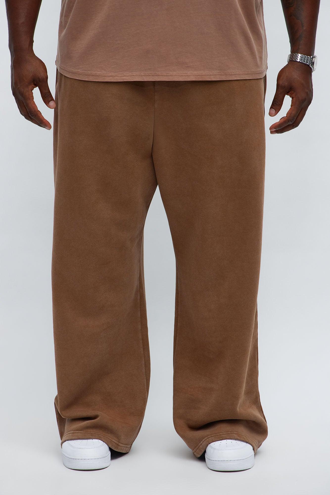 Tyson Baggy Washed Pants - Brown Male Product Image