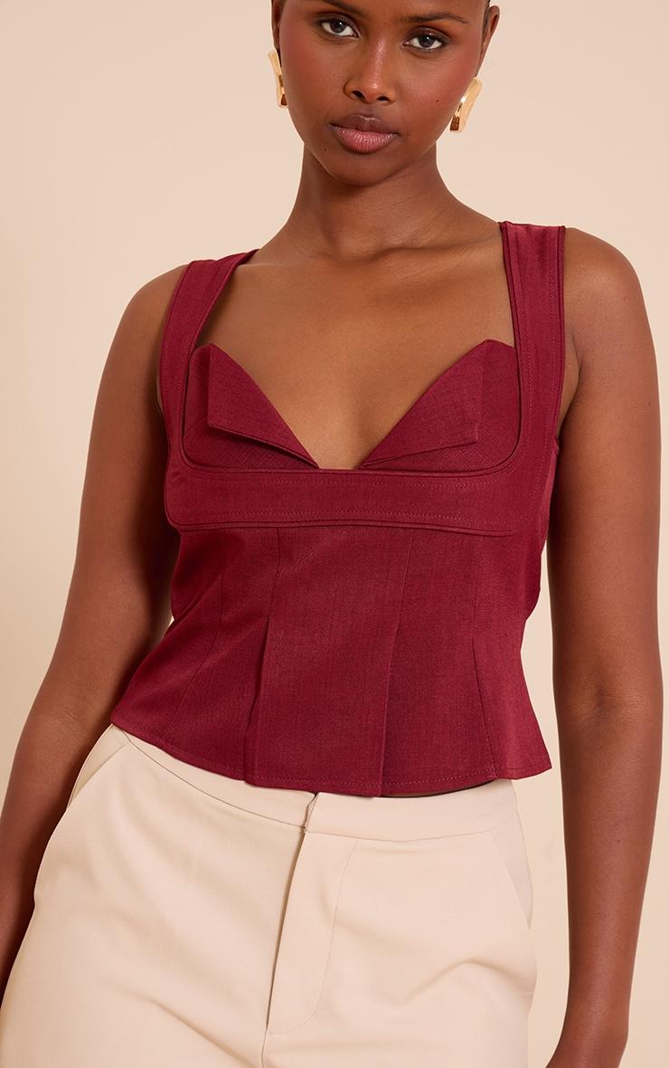 Deep Red Layered Corset Product Image