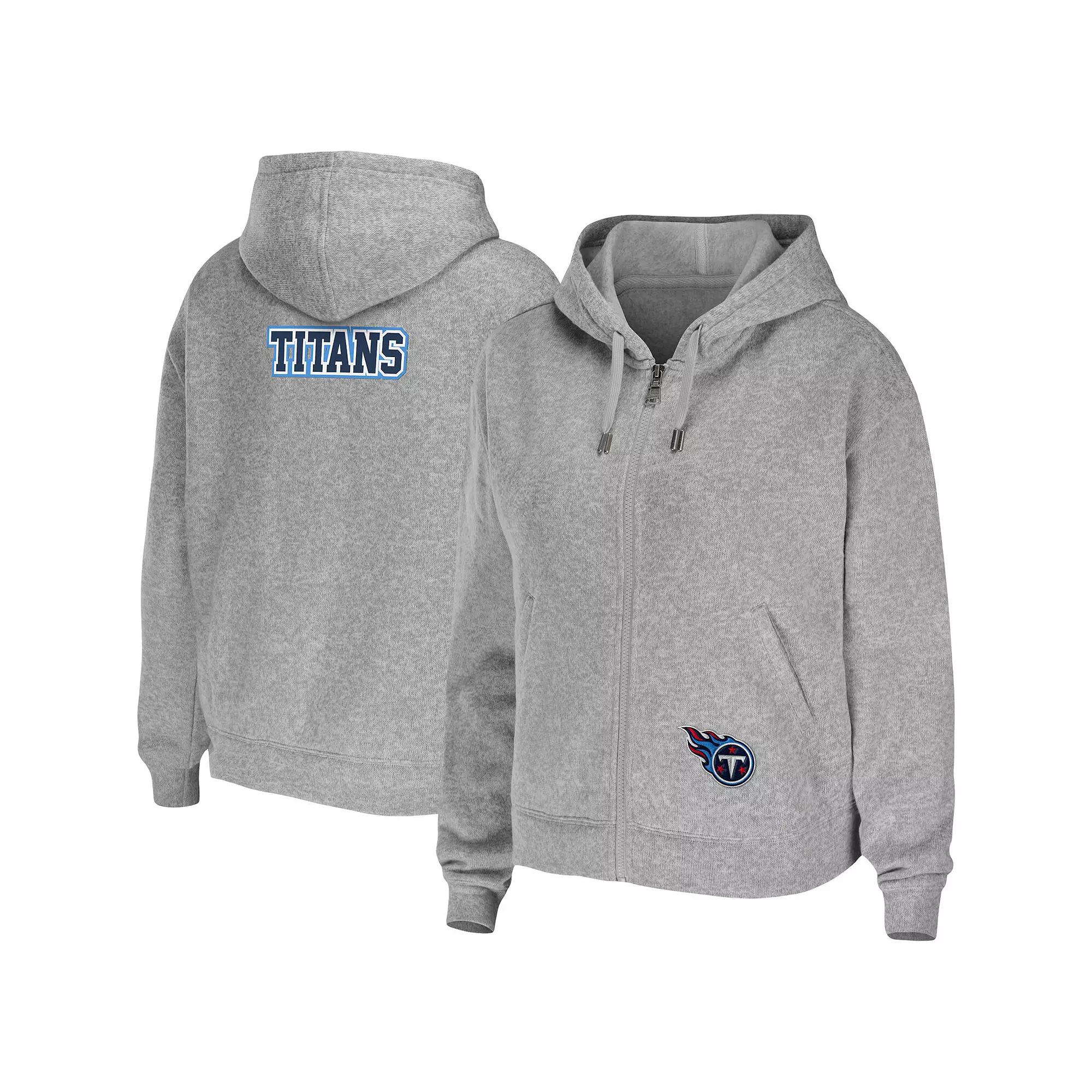 Women's WEAR by Erin Andrews Heathered Gray Tennessee Titans Team Full-Zip Hoodie,  Product Image